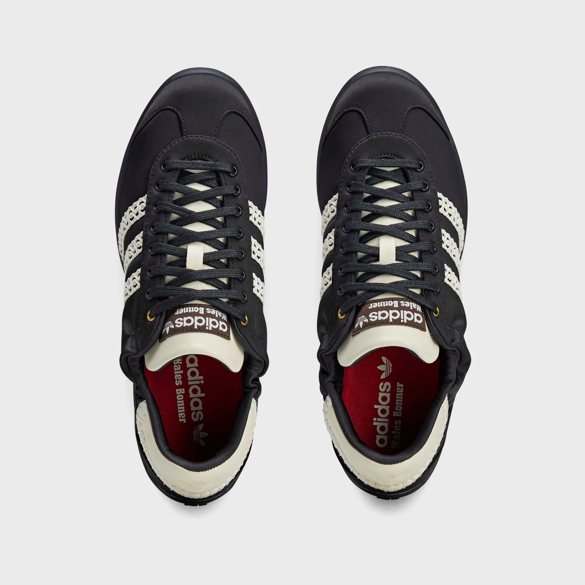 adidas x Wales Bonner Karintha Lo Satin - Core Black / Dark Brown / Cream White - Image 4