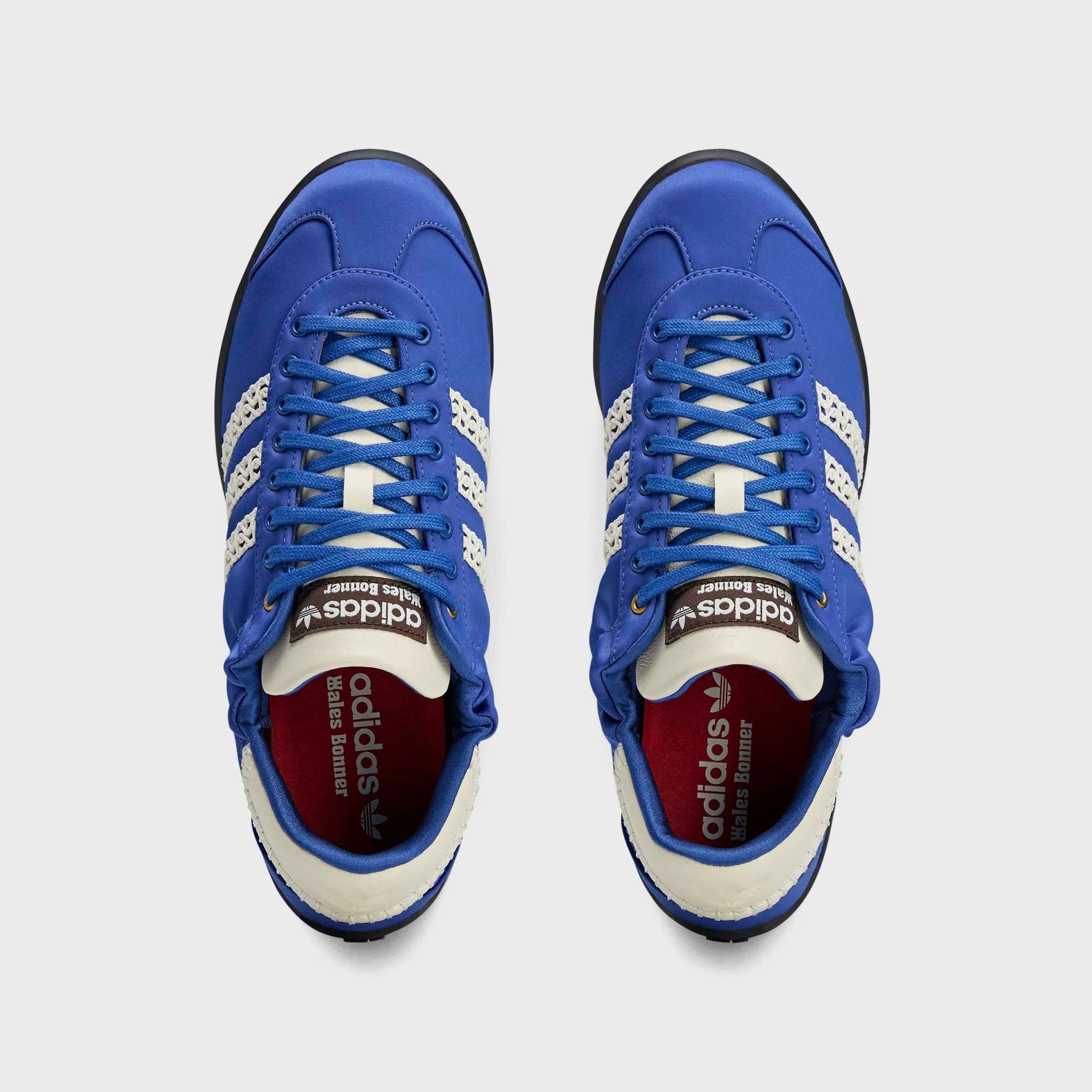 adidas x Wales Bonner Karintha Lo Satin - Crew White / Blue / Core Black - Image 4