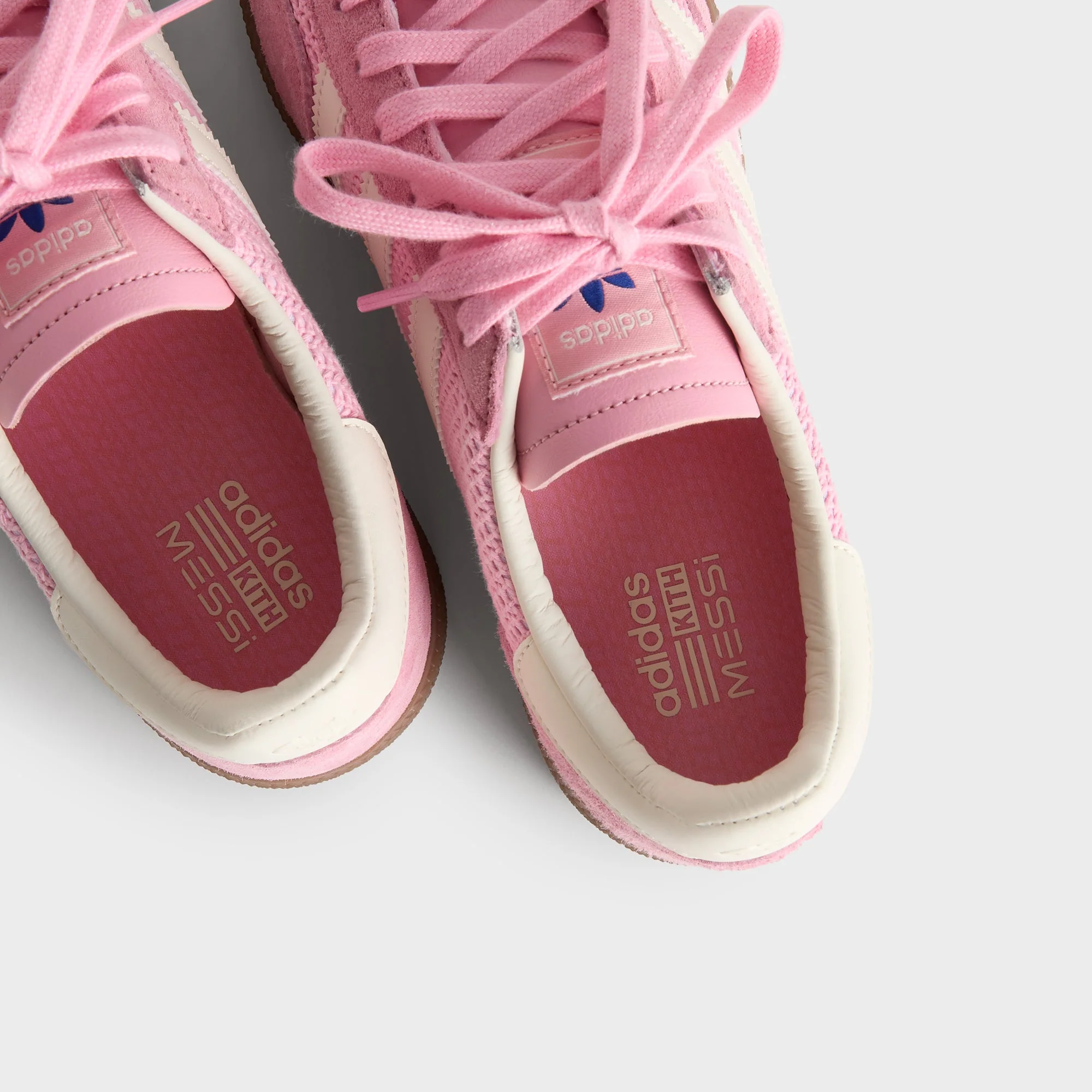 Kith & Messi for adidas Football Handball Spezial - Light Pink / Off White / Gum - Image 8