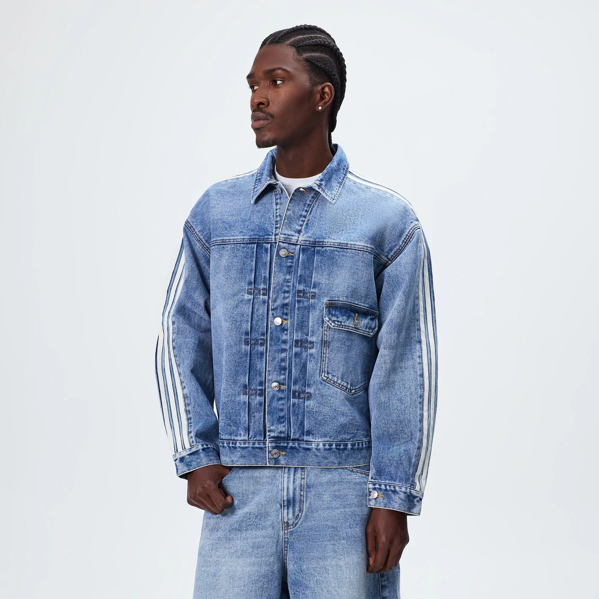 Kith & Messi for adidas Football Denim Jacket - Aurora / Ink - Image 2