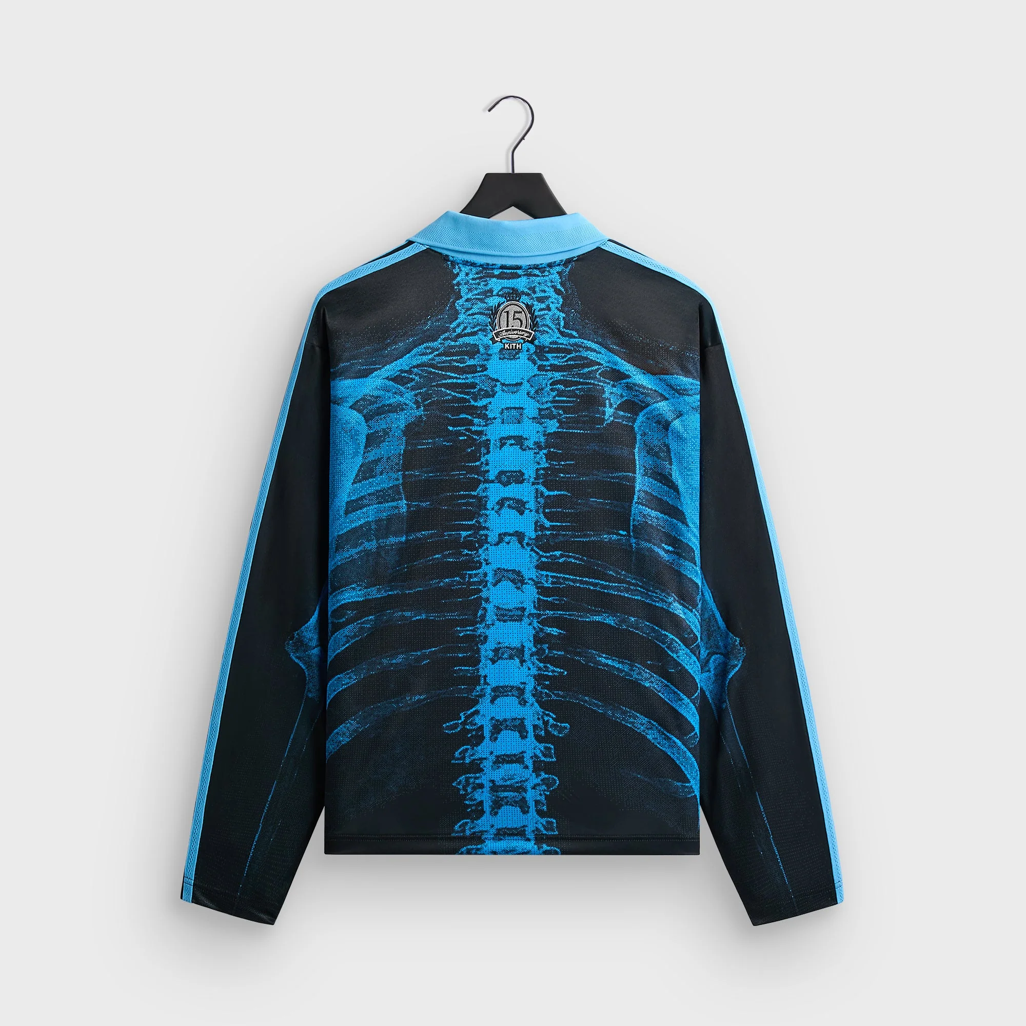 Kith & Messi for adidas Football Skeleton Goalkeeper Long Sleeve Tee - Black / Blue - Image 4