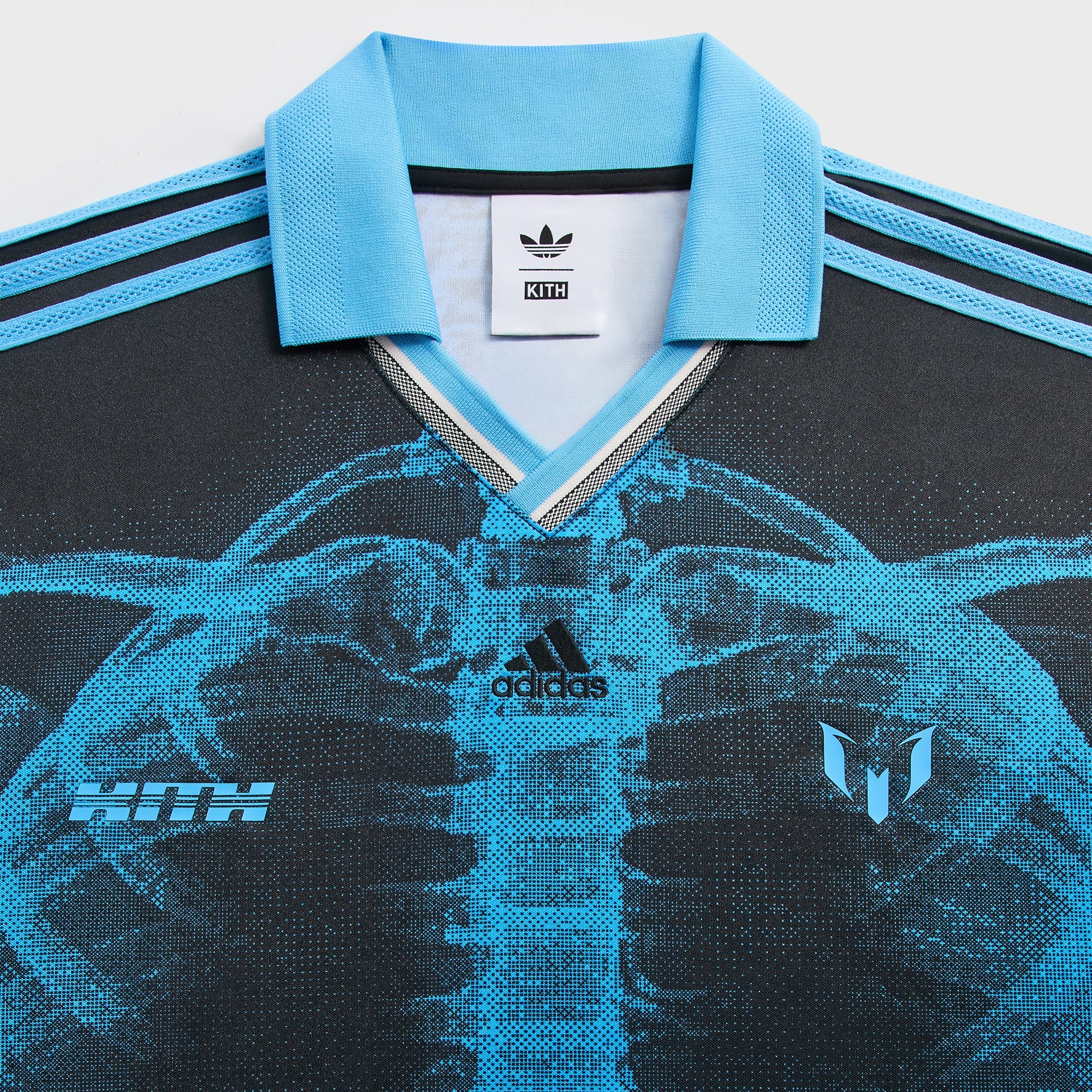 Kith & Messi for adidas Football Skeleton Goalkeeper Long Sleeve Tee - Black / Blue - Image 5