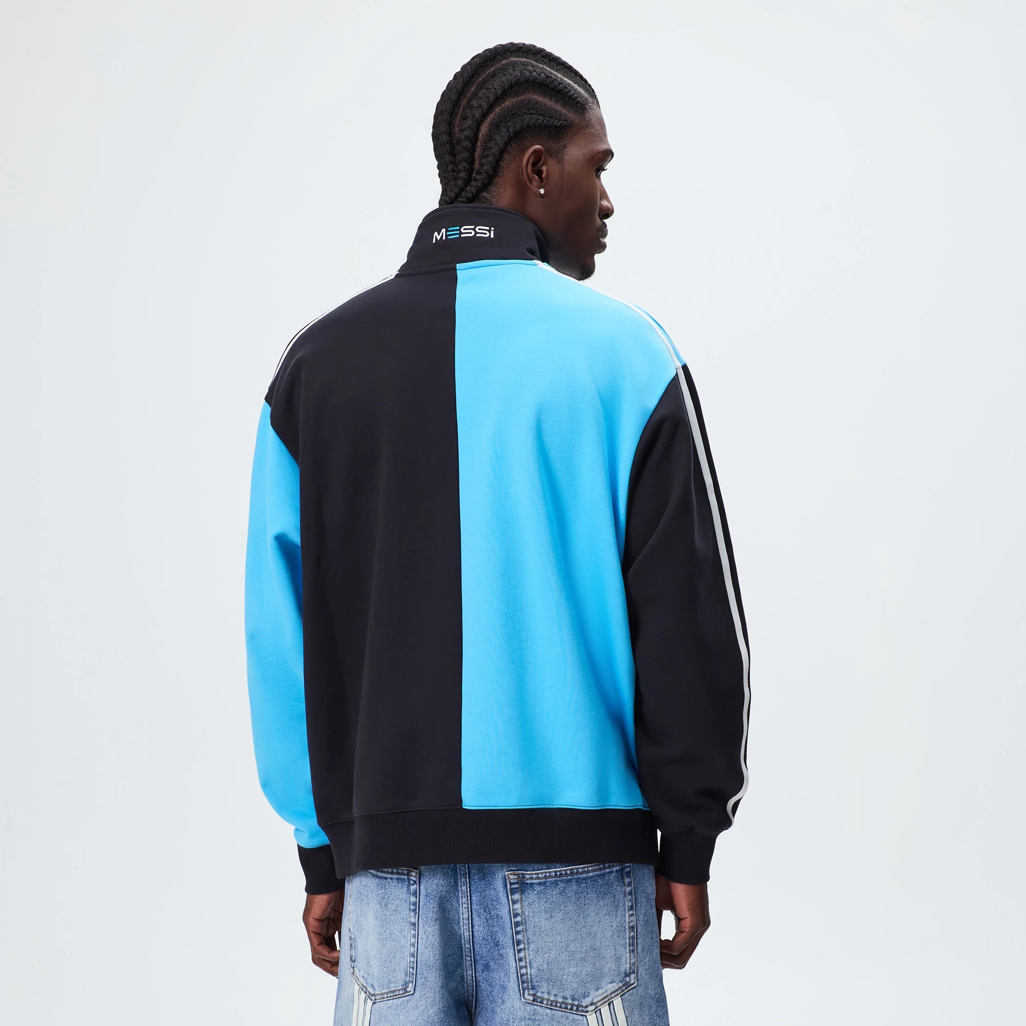 Kith & Messi for adidas Football Fleece Quarter Zip - Night Navy - Image 3