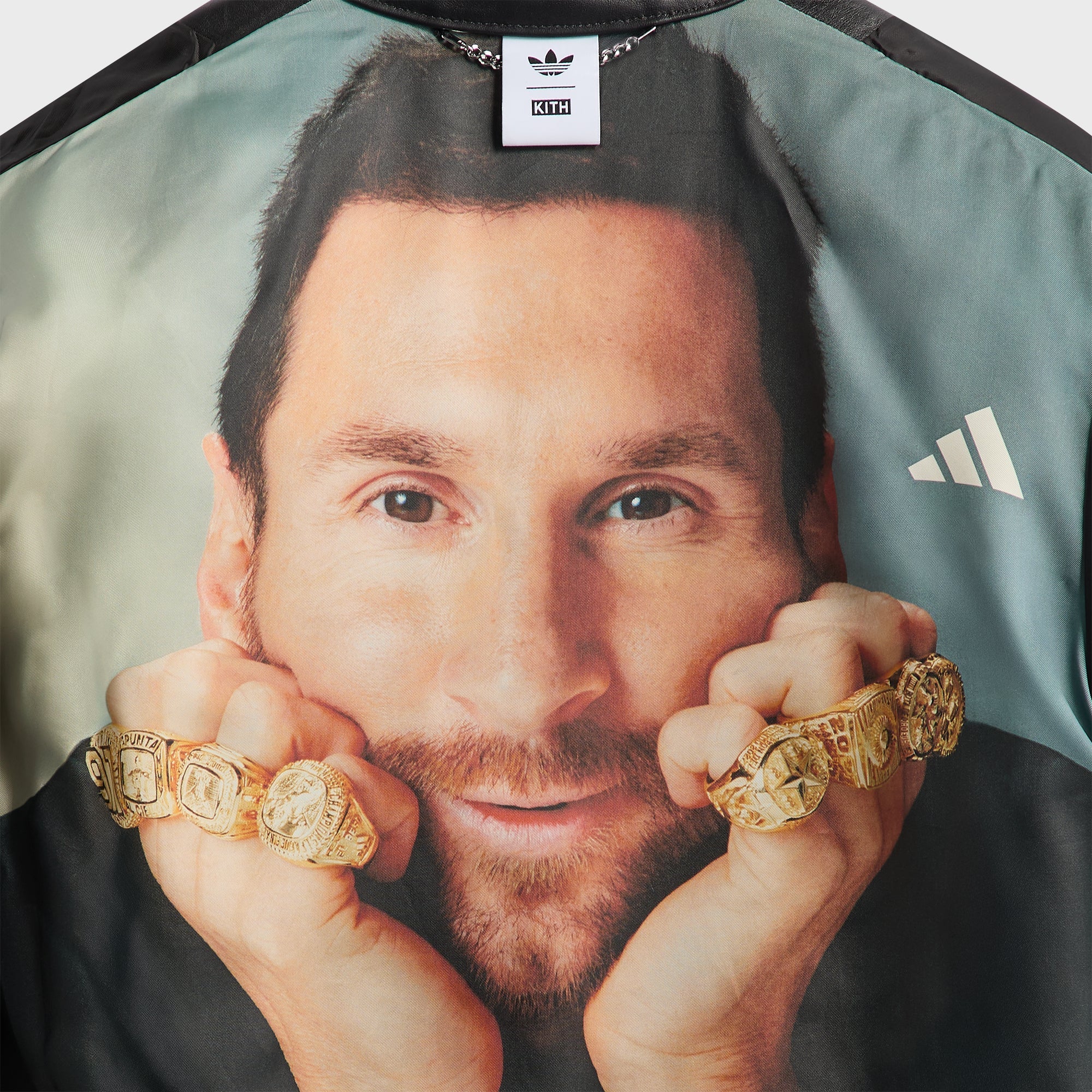 Kith & Messi for adidas Football Leather Biker Jacket - Multi - Image 7