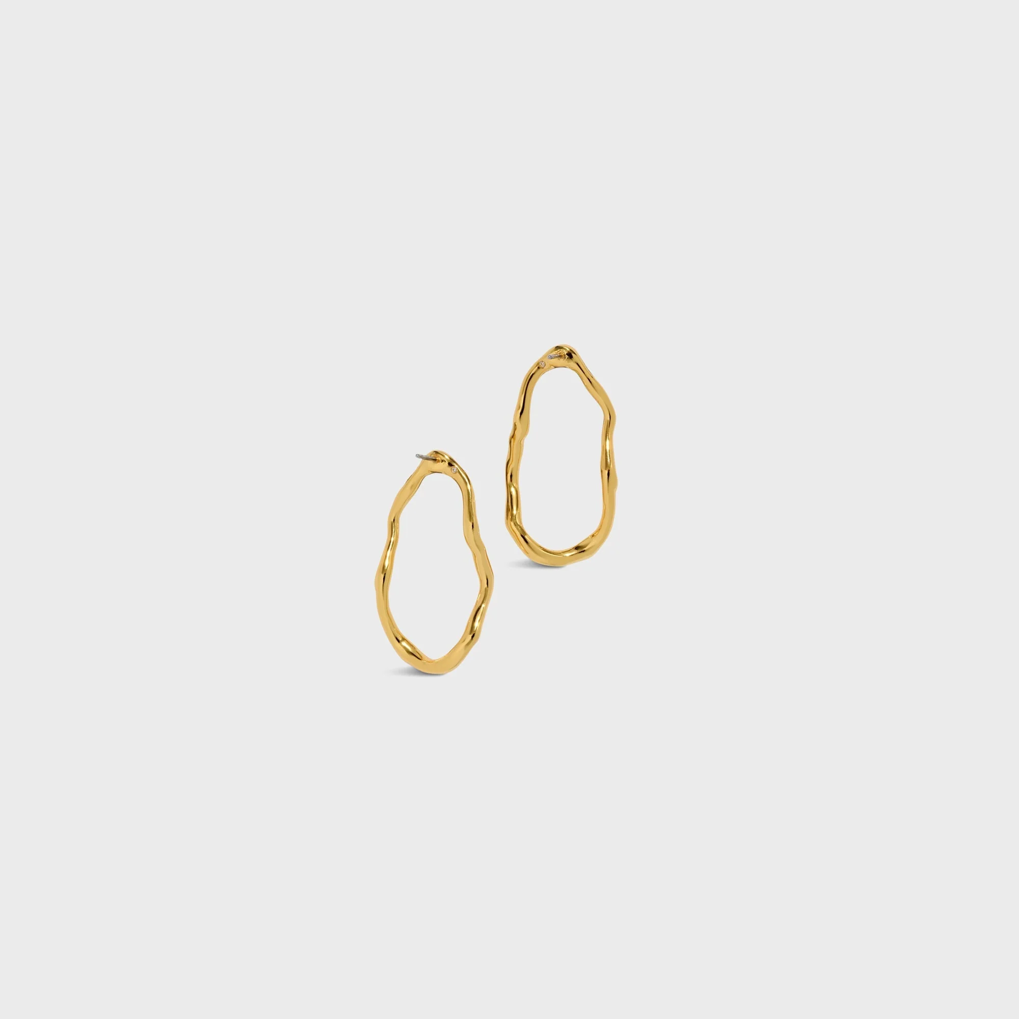 Alexis Bittar Brut Gold Open Oval Post Earring - Gold - Image 2