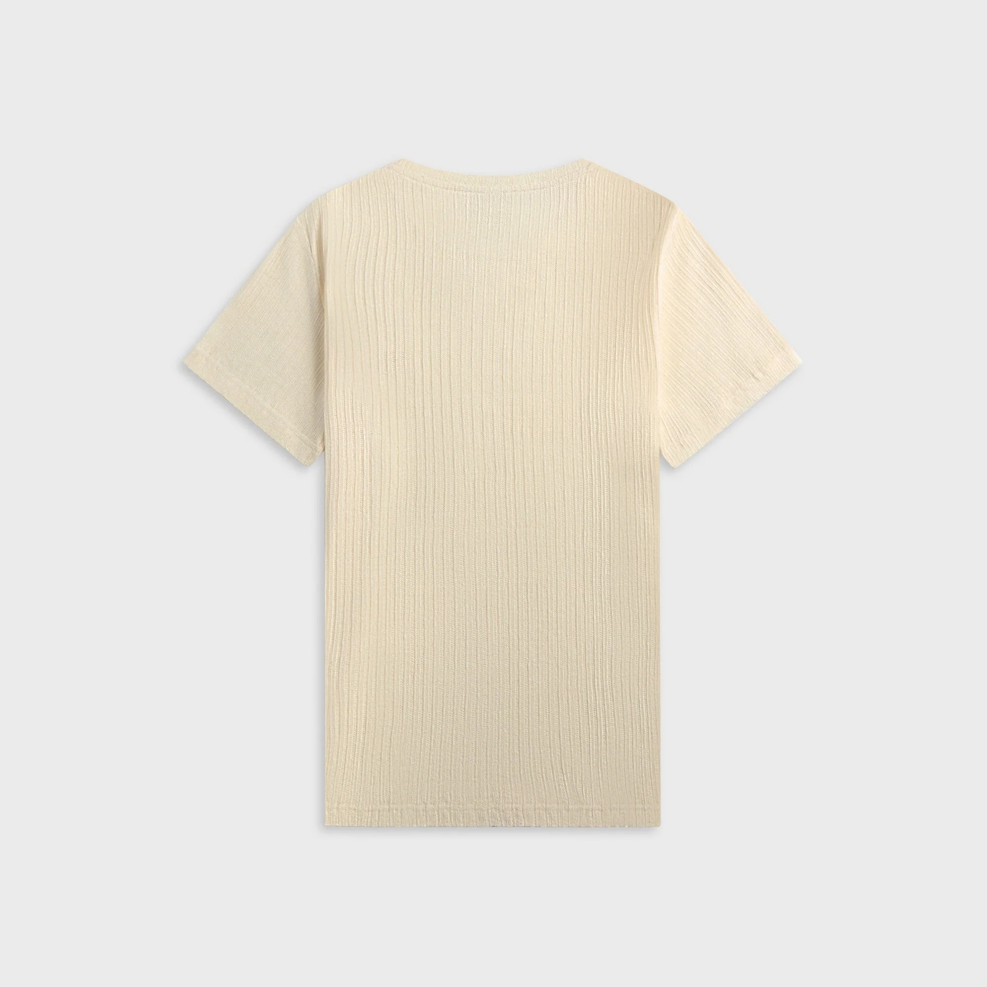 Ranra Caldera Rib Linen Short Sleeve Tee - Pristine - Image 2
