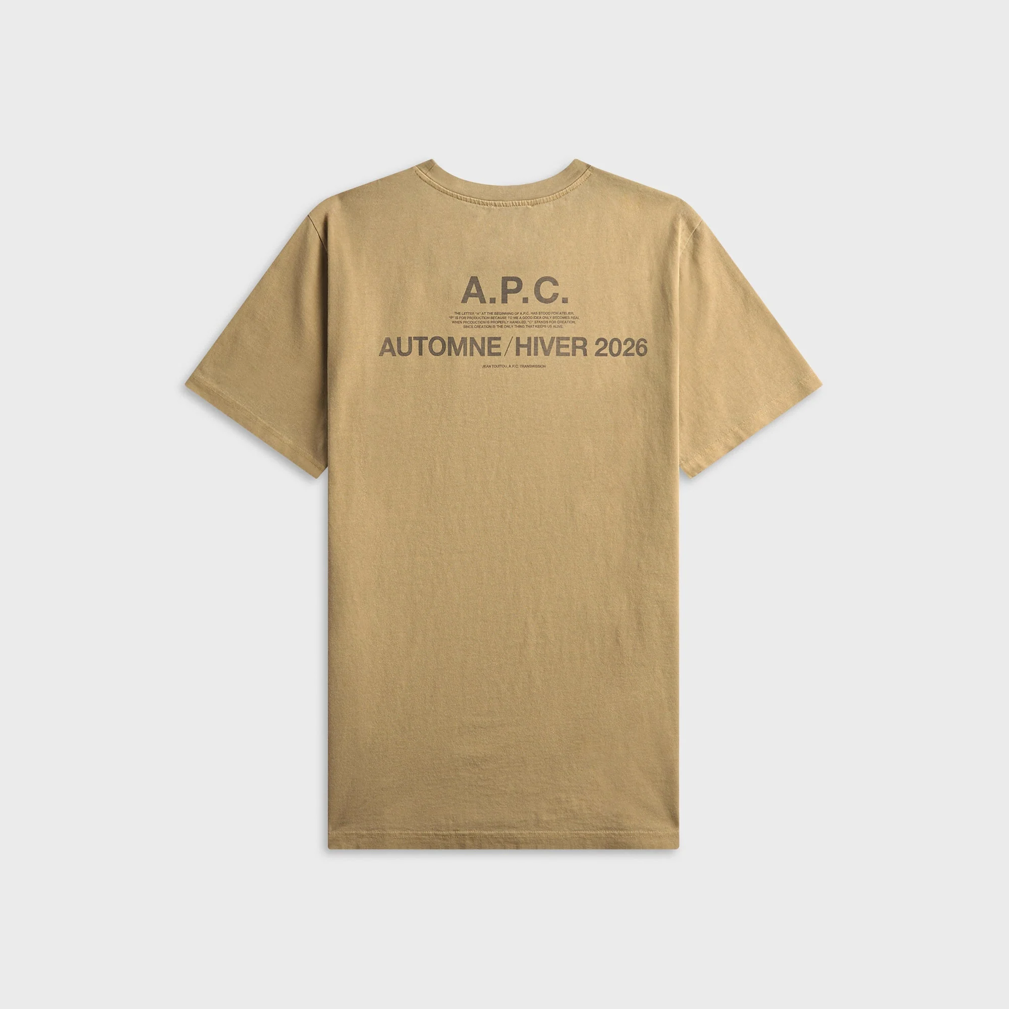 A.P.C. Autumn 26 Tee - Light Khaki - Image 2