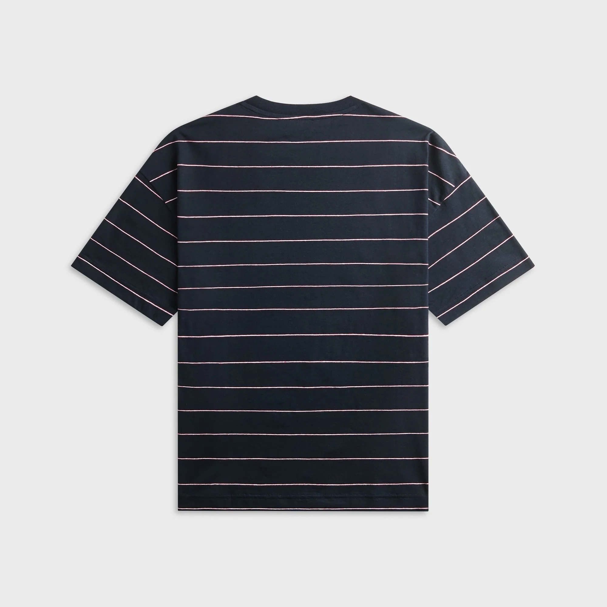A.P.C. Loose Tee with Pink Stripes - Marine Blue - Image 2