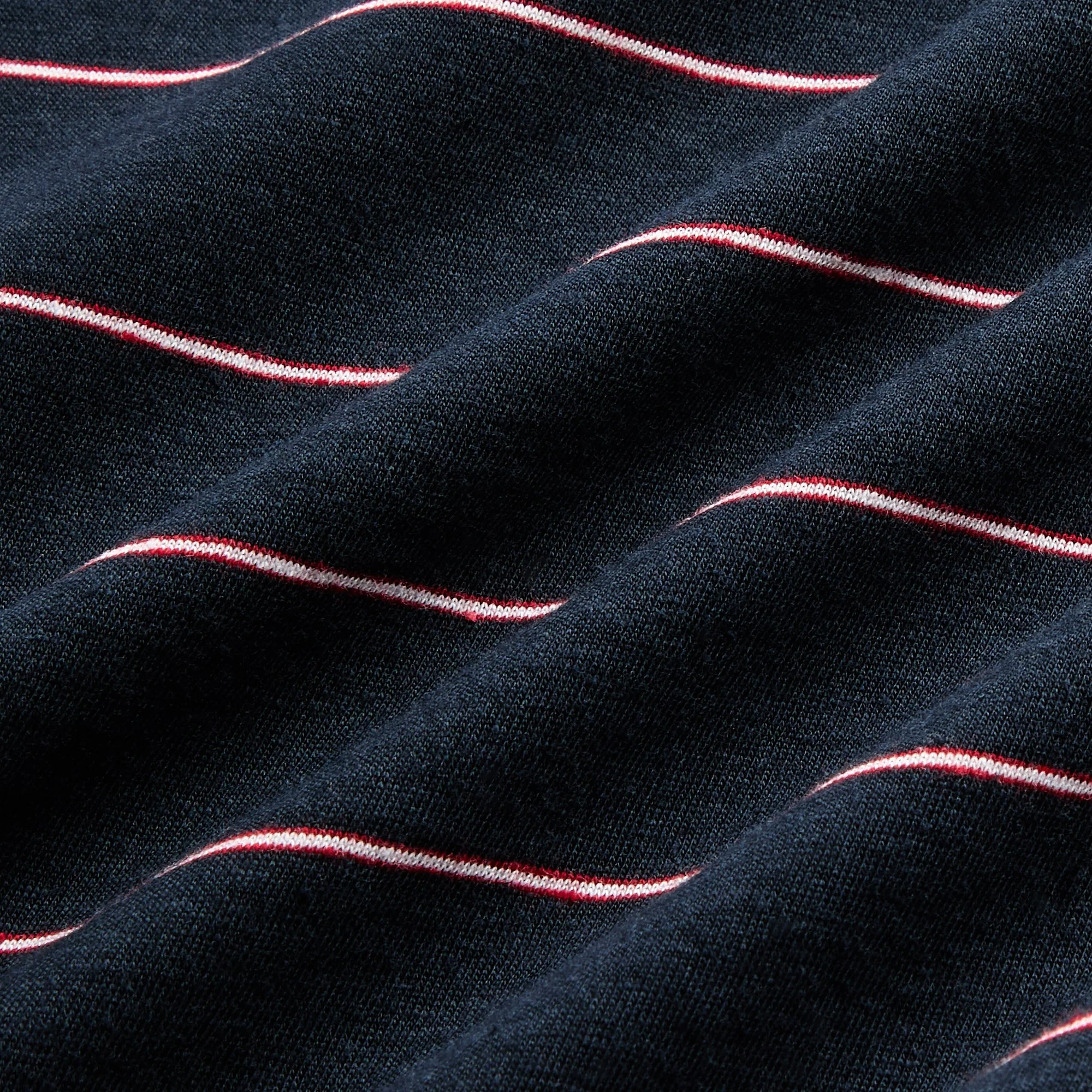A.P.C. Loose Tee with Pink Stripes - Marine Blue - Image 3