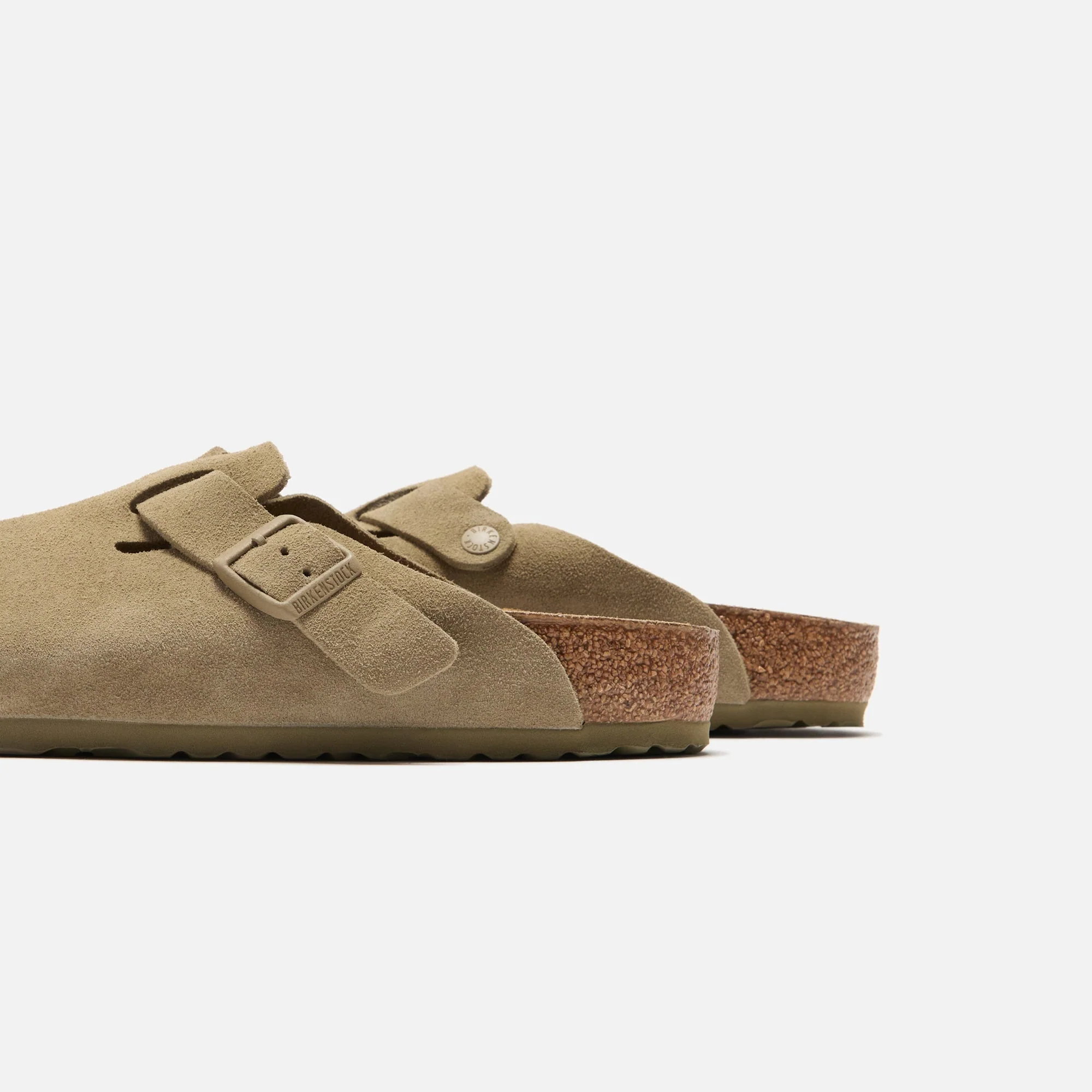 Birkenstock Boston Suede - Faded Khaki - Image 3
