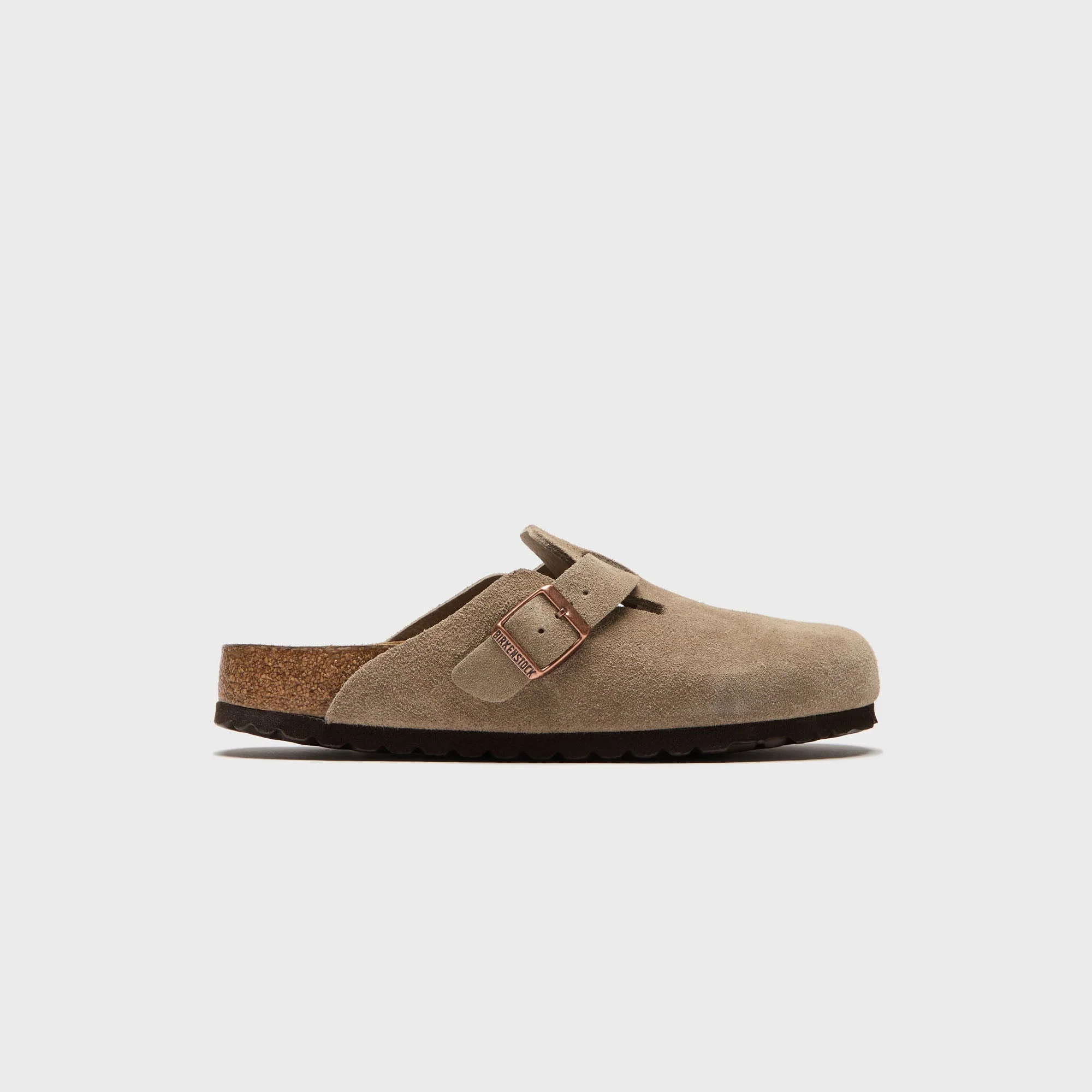 Birkenstock WMNS Boston Soft Footbed Suede - Taupe