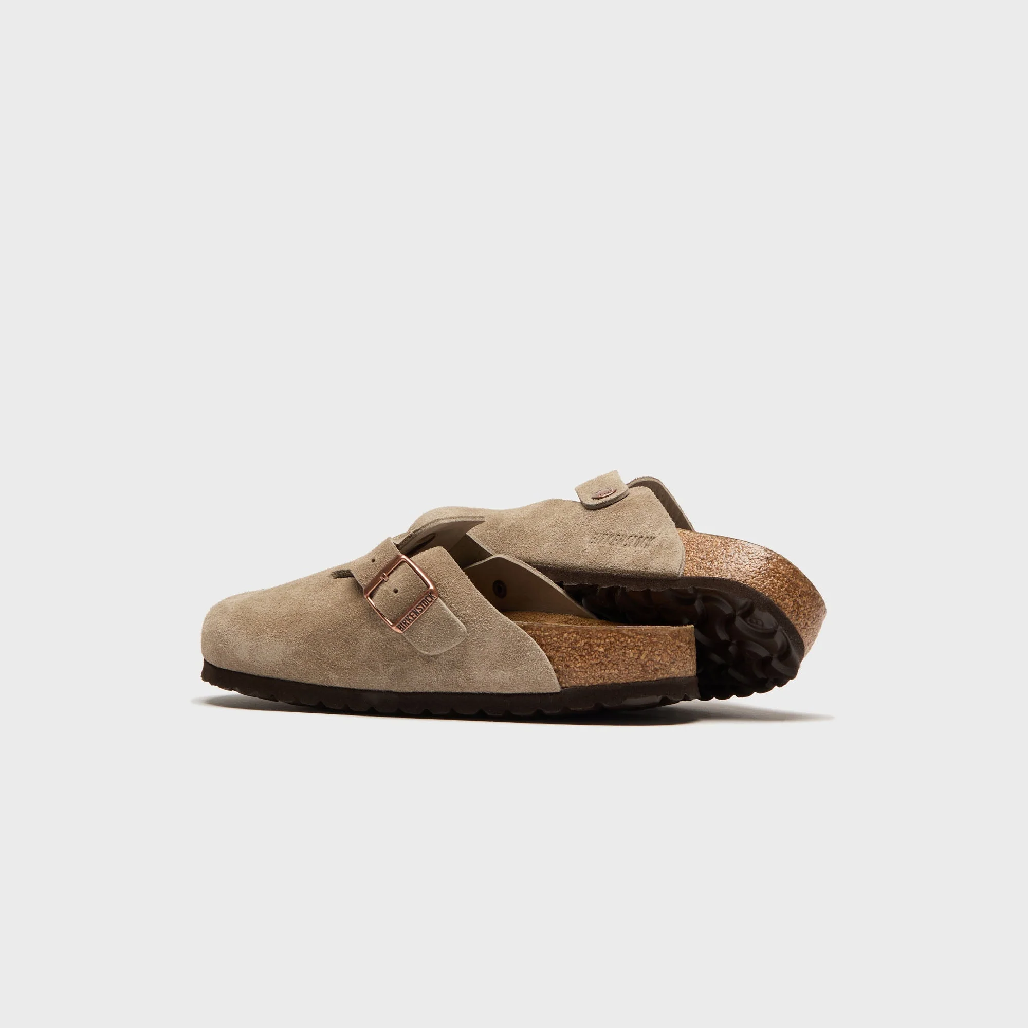Birkenstock WMNS Boston Soft Footbed Suede - Taupe - Image 3