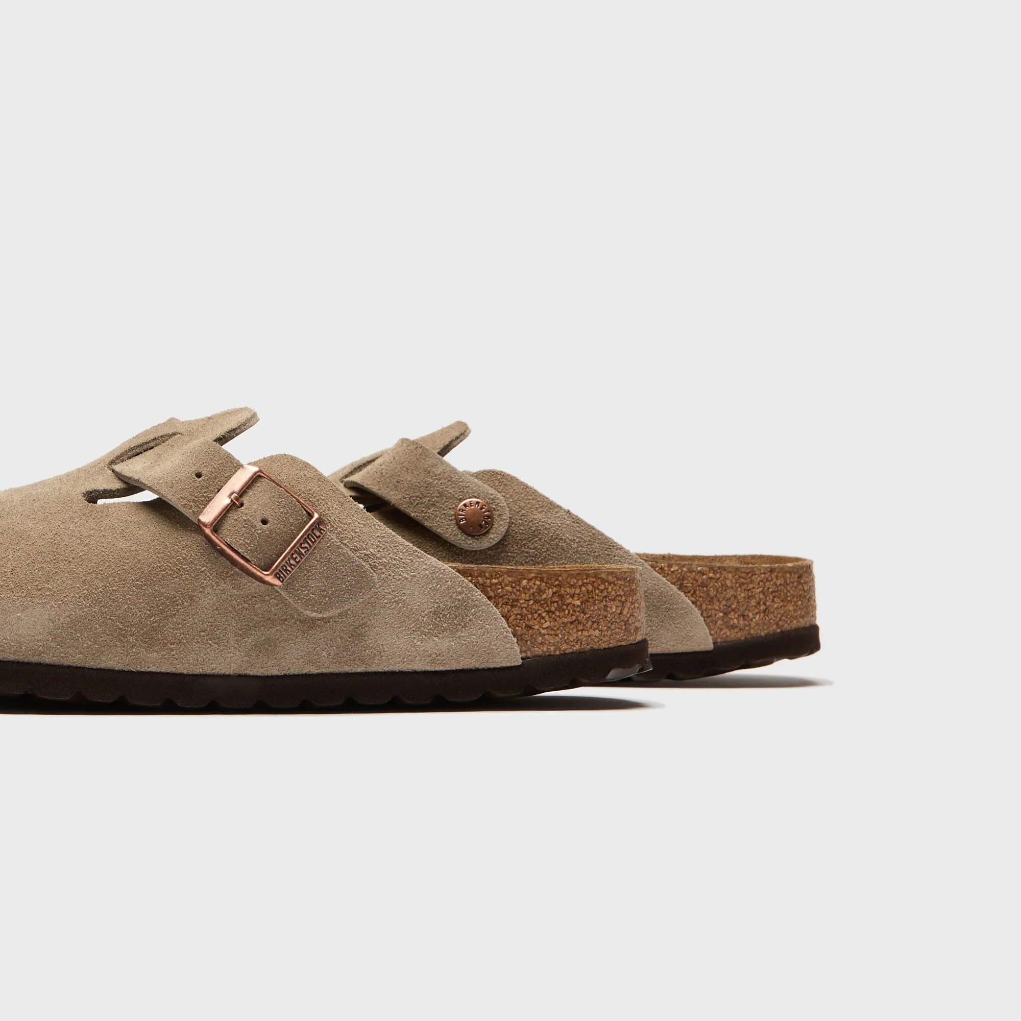 Birkenstock WMNS Boston Soft Footbed Suede - Taupe - Image 4