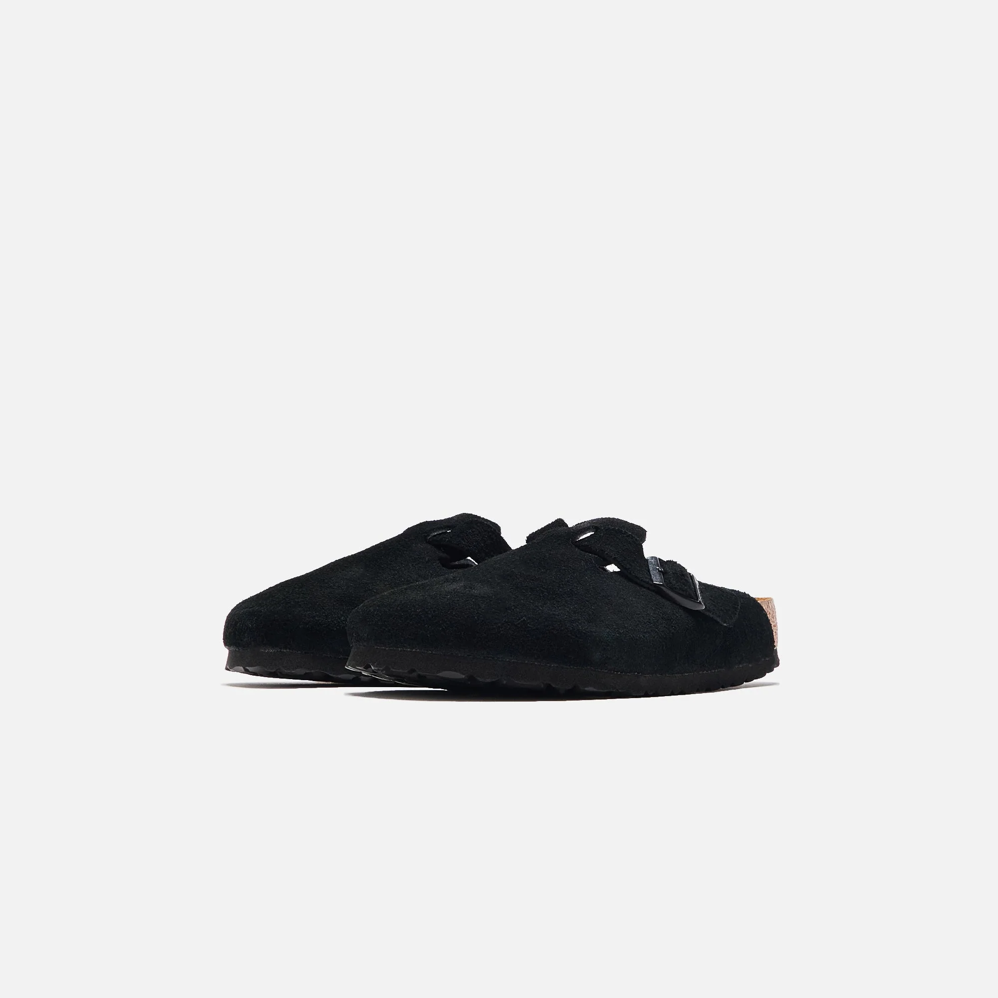 Birkenstock WMNS Boston Soft Footbed Suede - Black - Image 2