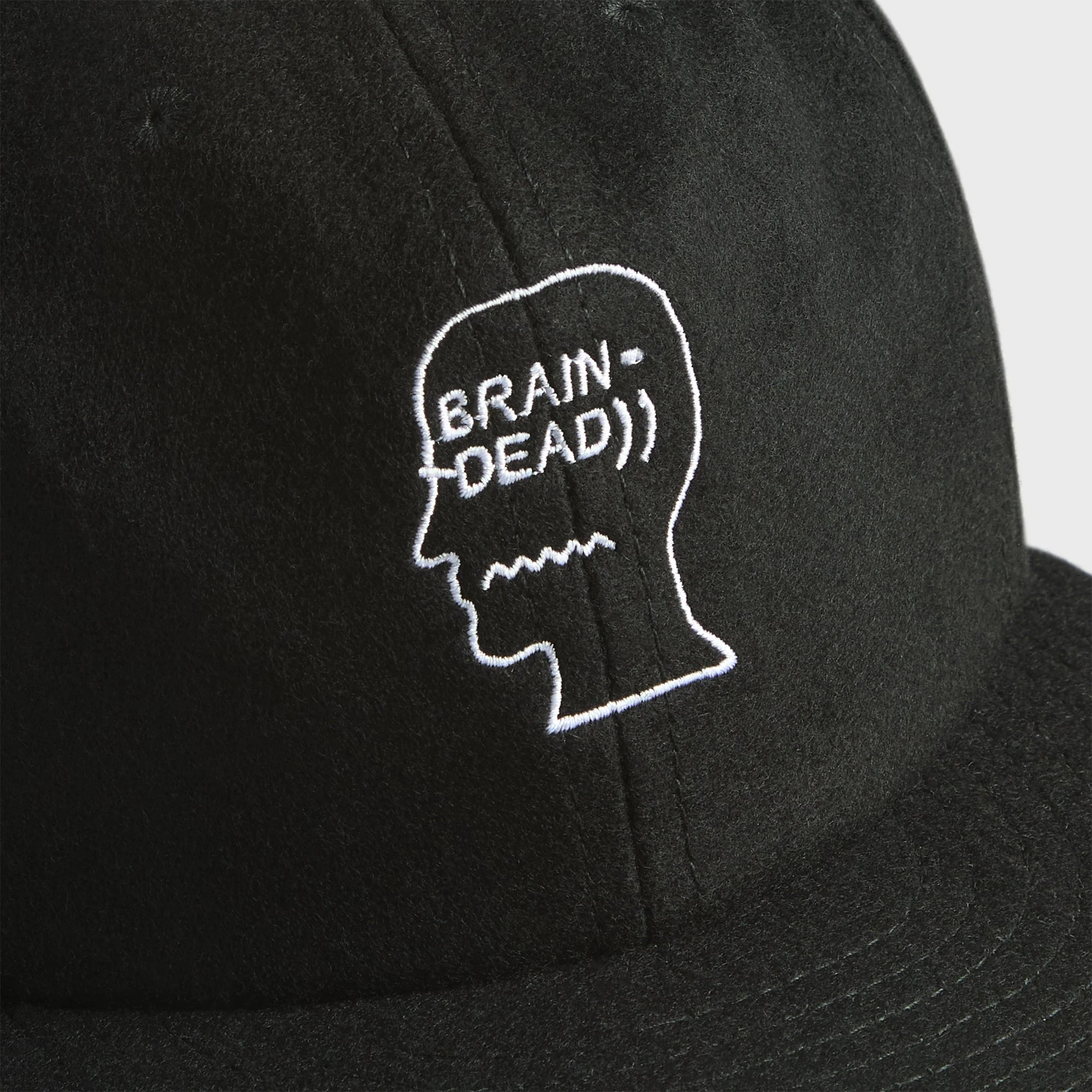 Brain Dead Flannel Logohead 6 Panel Cap - Black - Image 3