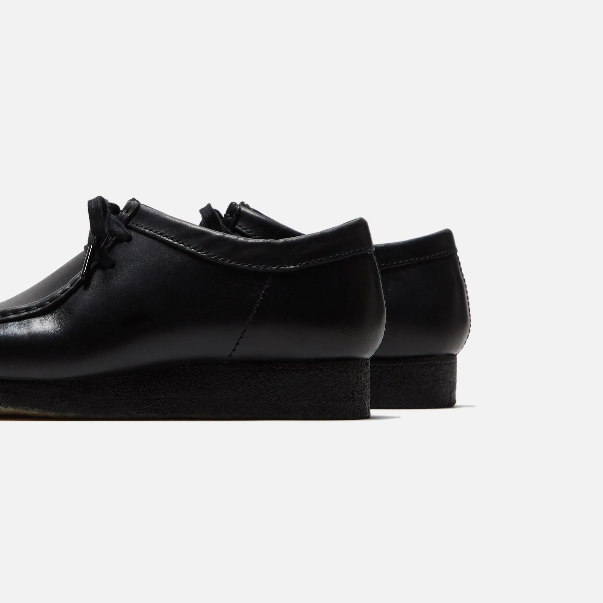 Clarks Wallabee - Black Leather - Image 3