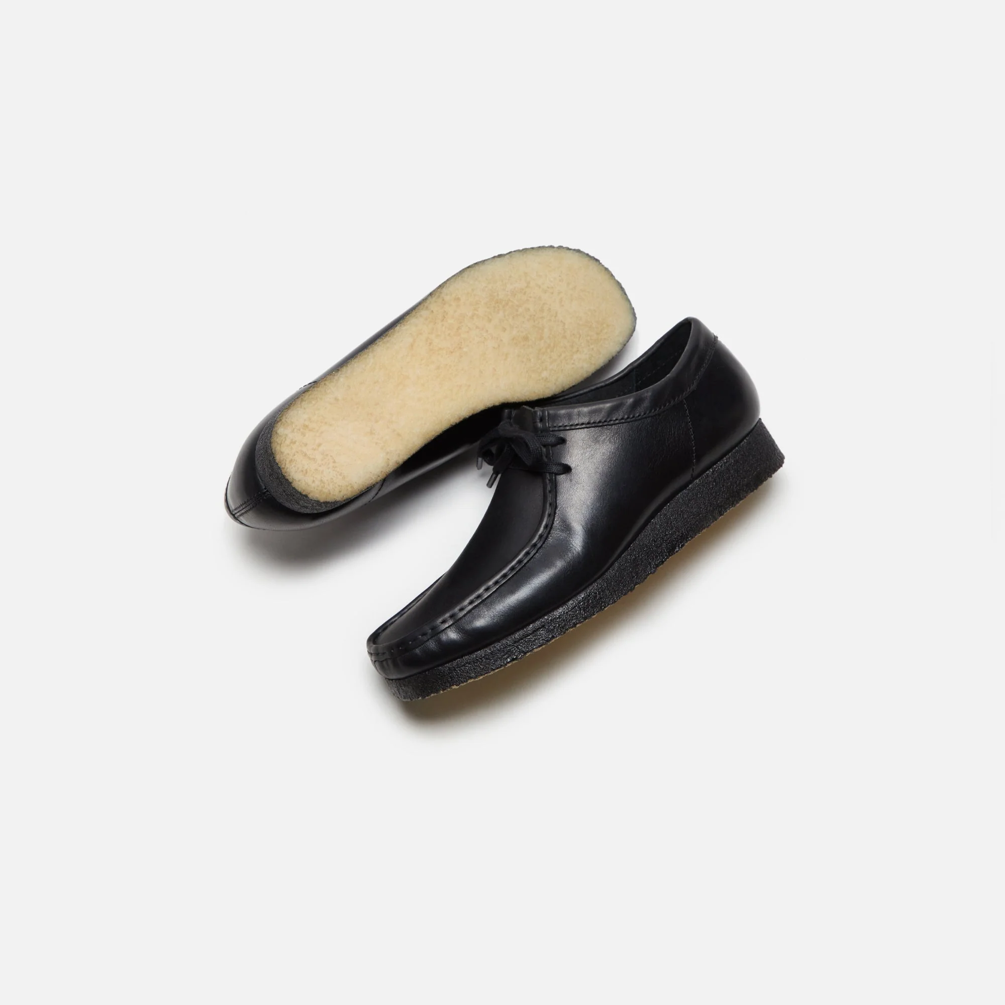 Clarks Wallabee - Black Leather - Image 4