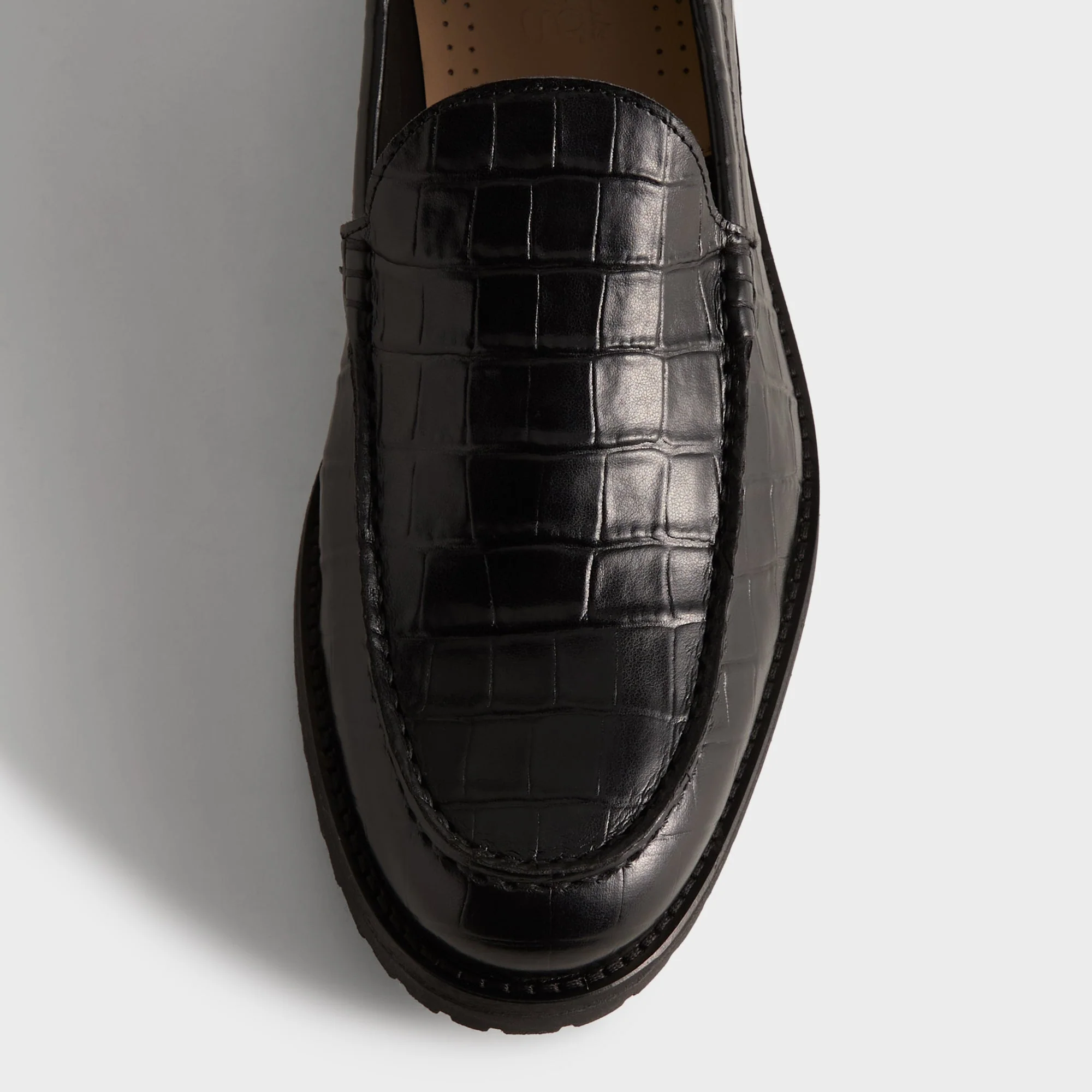 8th St by Ronnie Fieg for Clarks Originals Bristol Loafer - Black Croc - Image 7