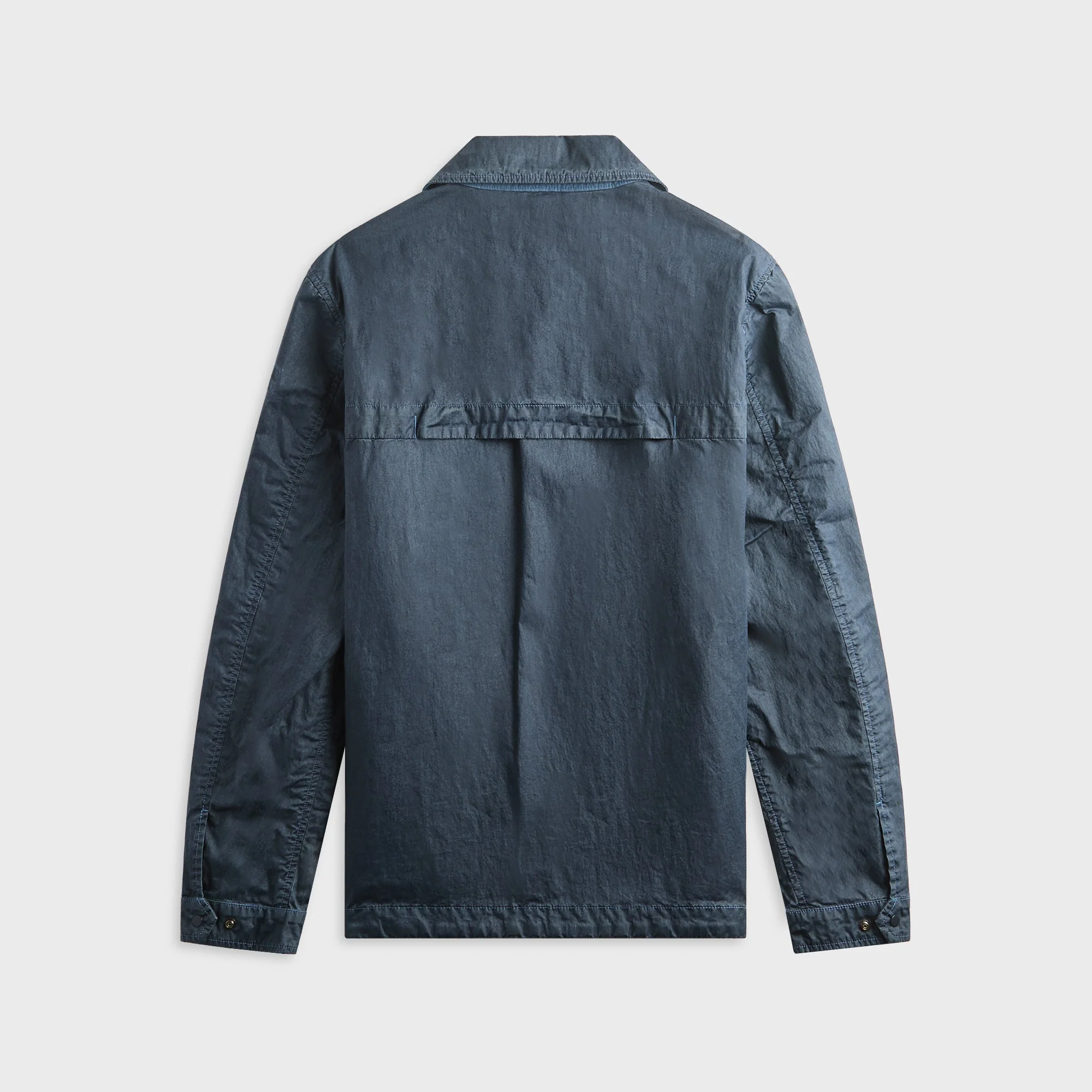 C.P. Company 50 Fili Wax Zipped Lens Overshirt - Midnight Navy - Image 2