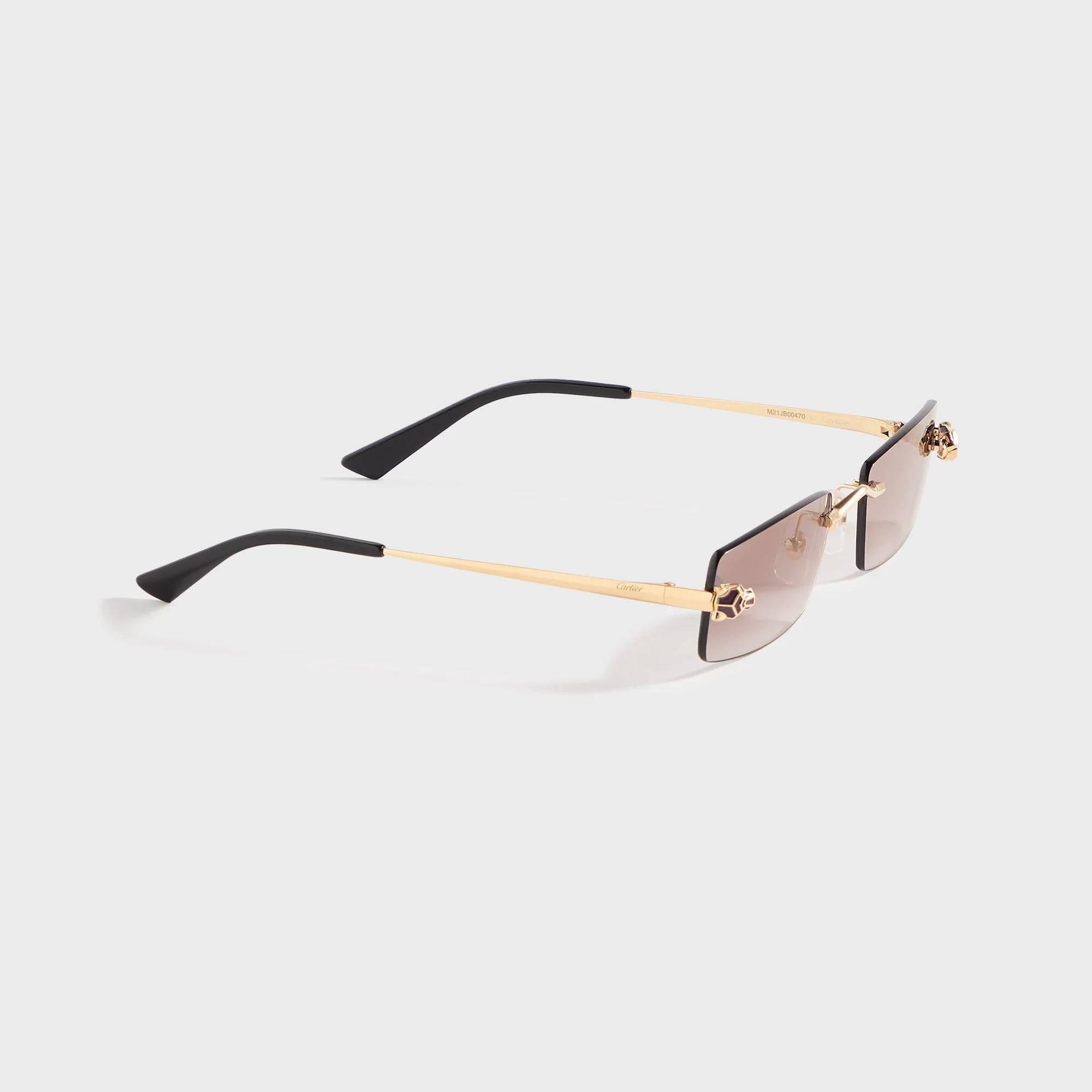 Cartier Rectangle Sunglasses - Gold / Violet - Image 2