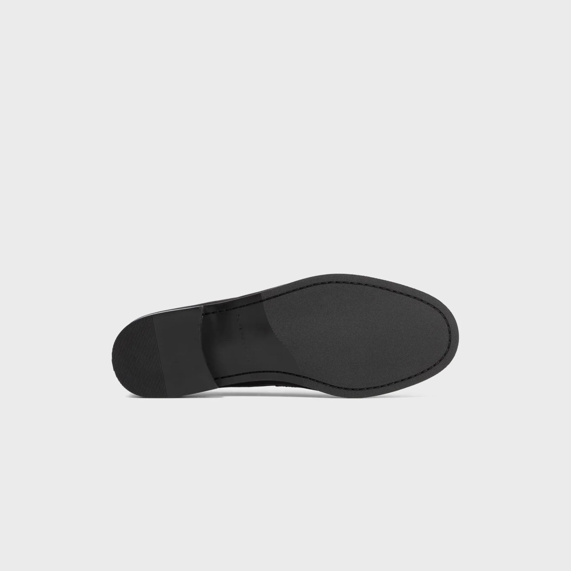 DUKE + DEXTER Ezra Pebble Pleated Penny Loafer - Black - Image 5