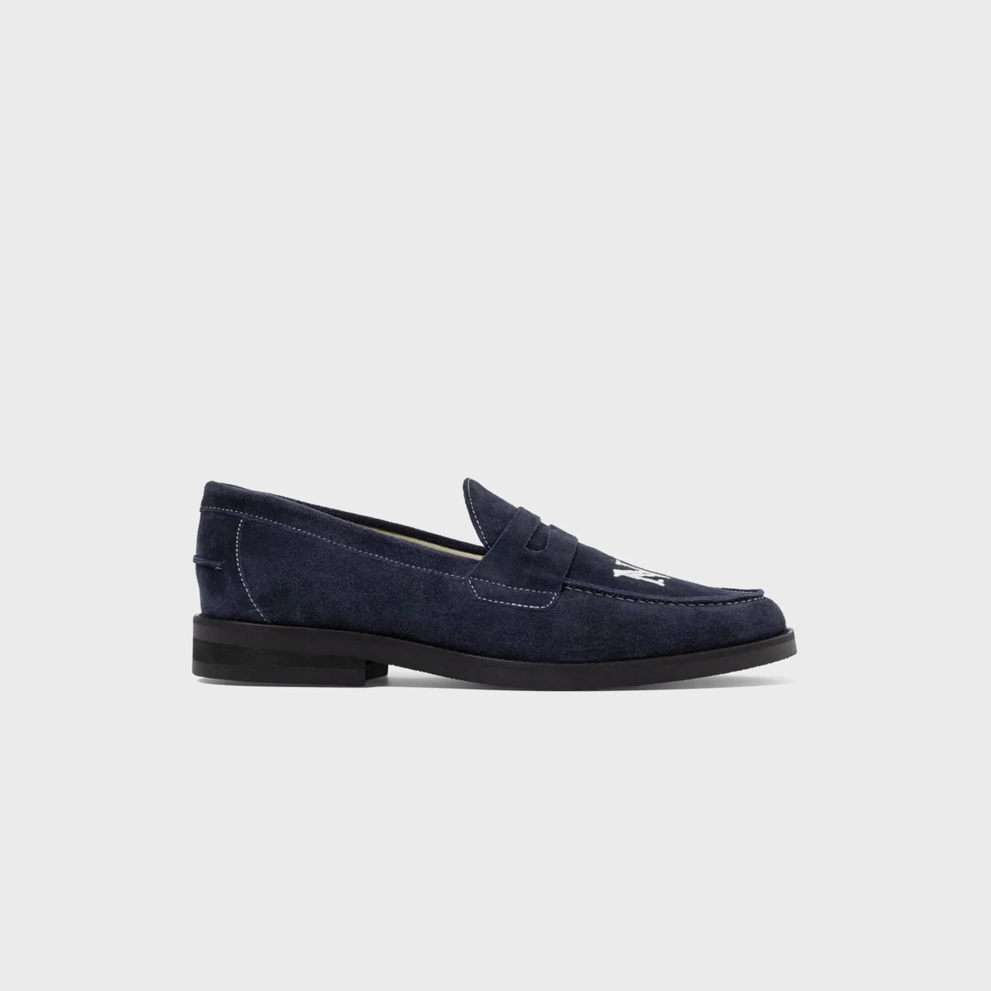 DUKE + DEXTER Wilde NY Suede Penny Loafer - Navy