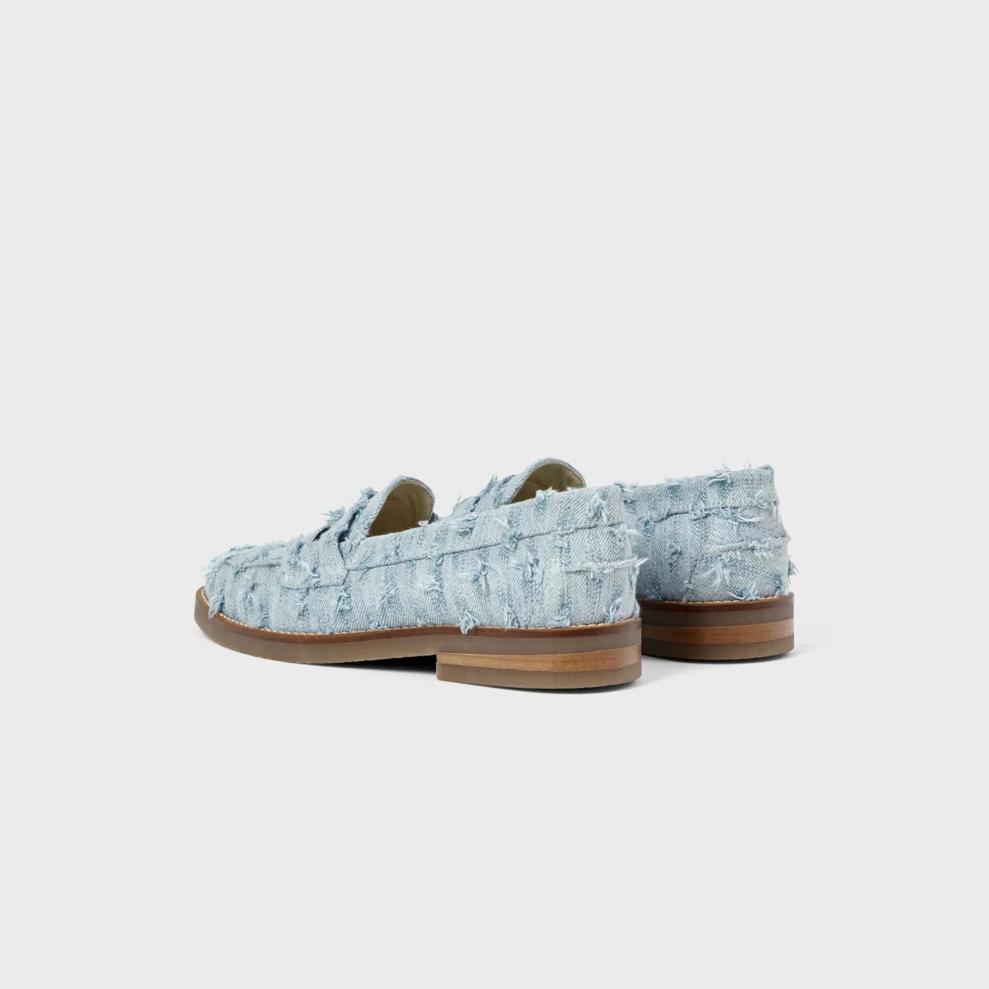 DUKE + DEXTER WMNS Wilde Punched Denim Penny Loafer - Blue - Image 5