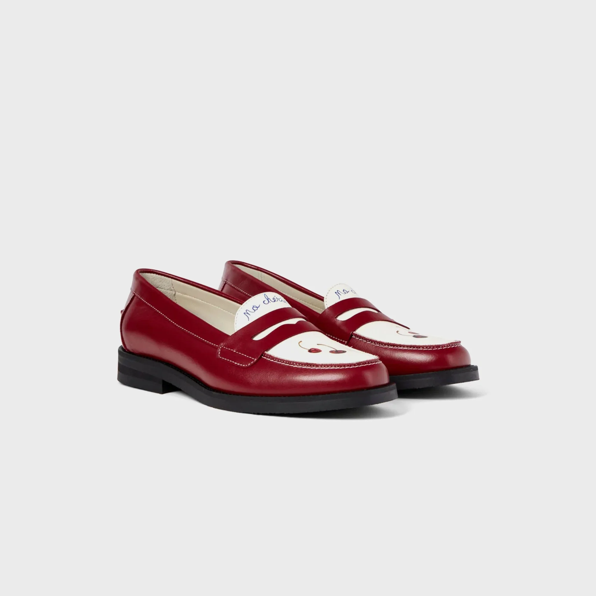 DUKE + DEXTER WMNS Wilde Penny Loafer - Cherry Red - Image 2