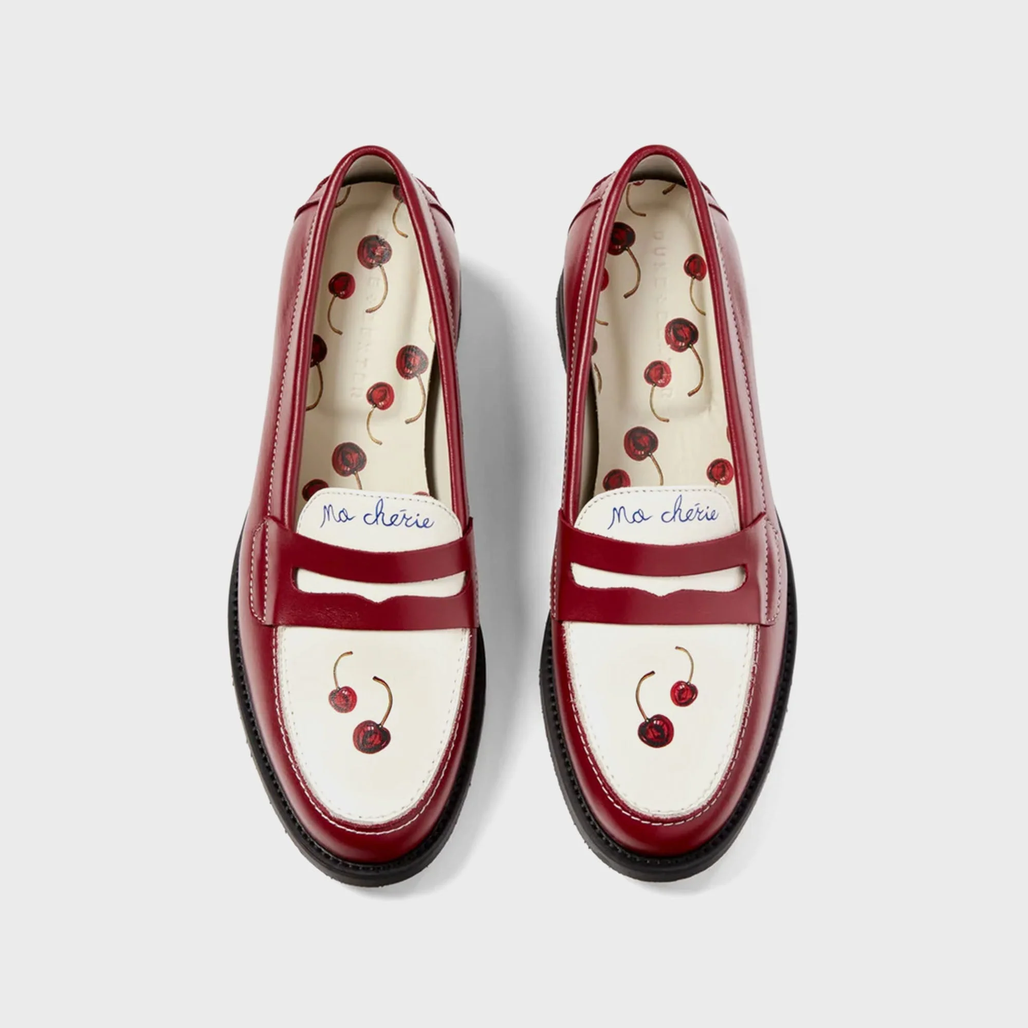 DUKE + DEXTER WMNS Wilde Penny Loafer - Cherry Red - Image 3