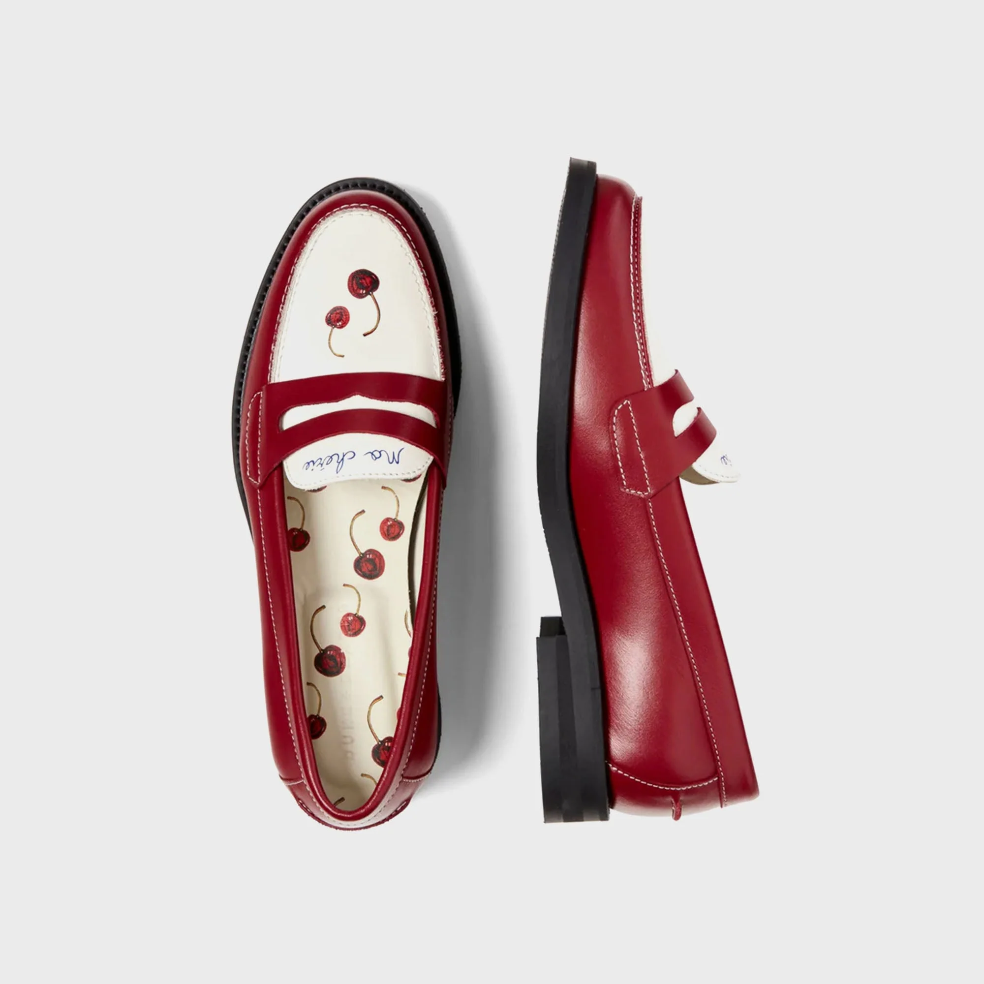 DUKE + DEXTER WMNS Wilde Penny Loafer - Cherry Red - Image 4
