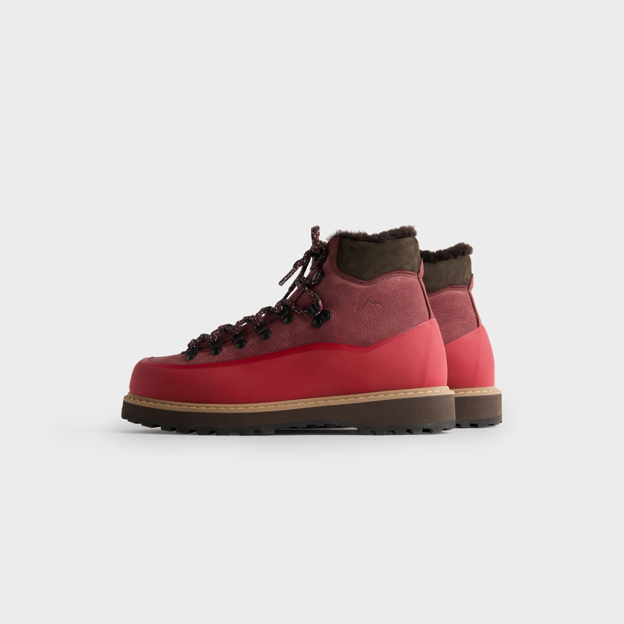 Ronnie Fieg for Diemme Roccia Vet Gomma Shearling - Bordeaux - Image 4