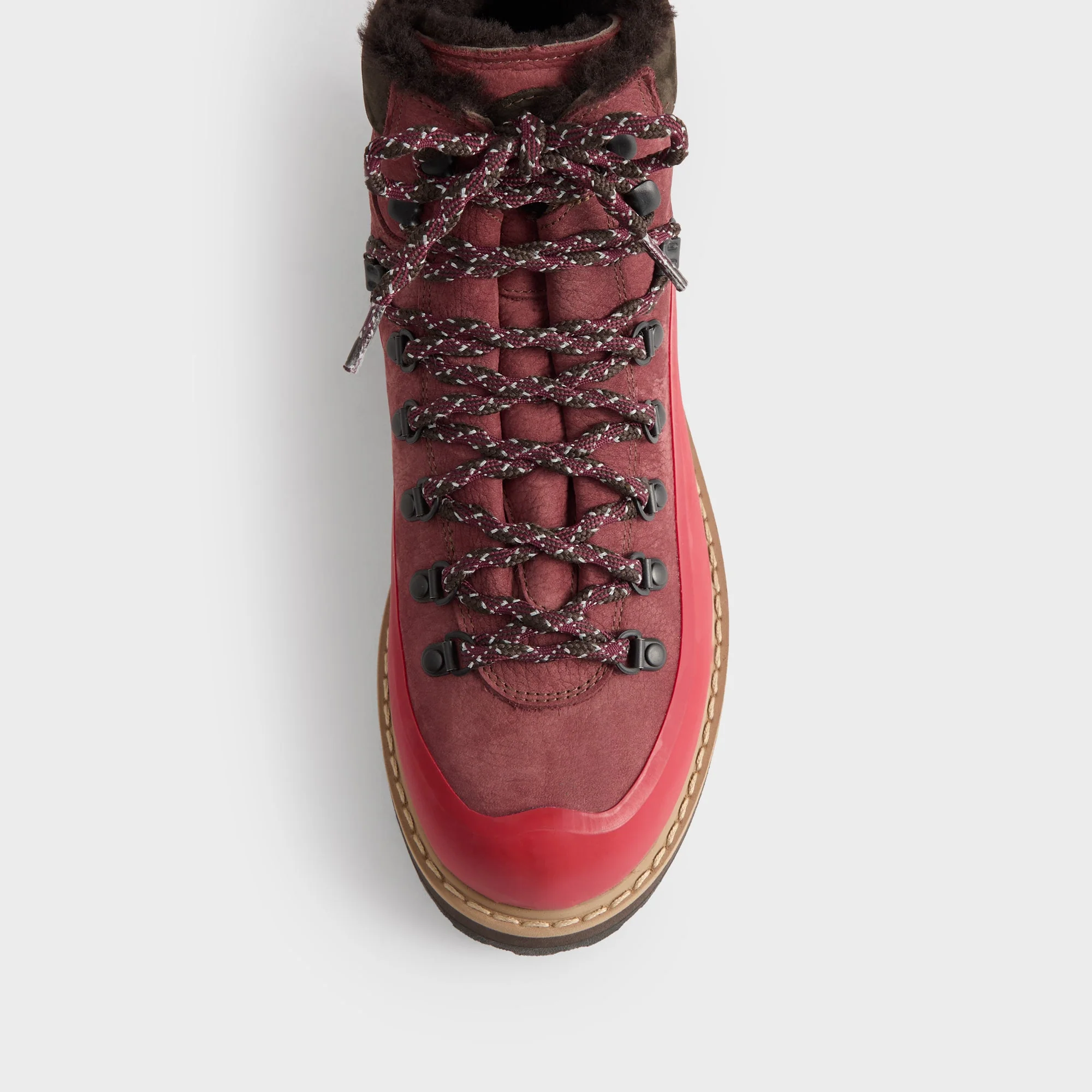 Ronnie Fieg for Diemme Roccia Vet Gomma Shearling - Bordeaux - Image 7