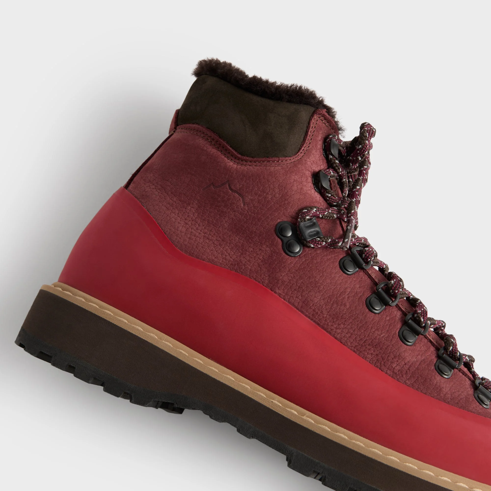 Ronnie Fieg for Diemme Roccia Vet Gomma Shearling - Bordeaux - Image 8