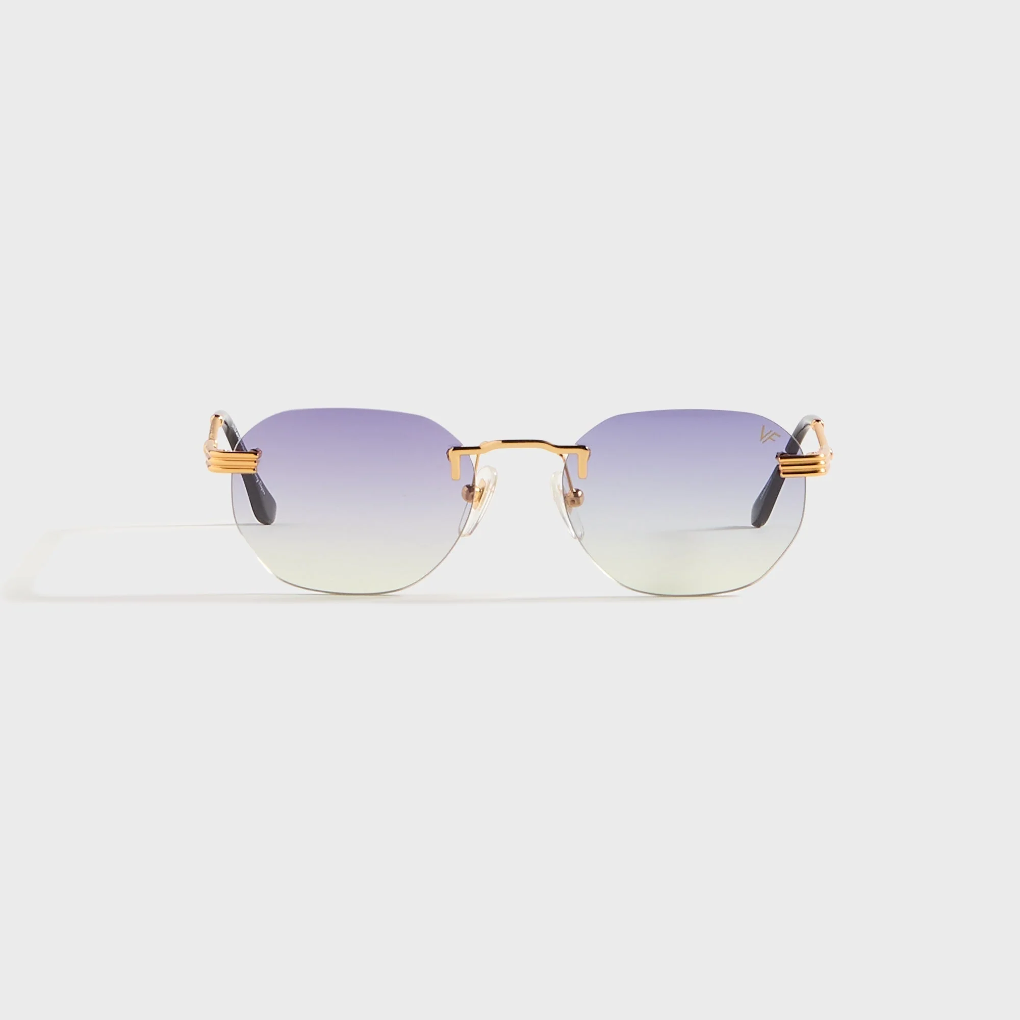 Vintage Frames Detroit Player Rimless Drill Mount 24KT - Gold Grape / Yellow Gradient