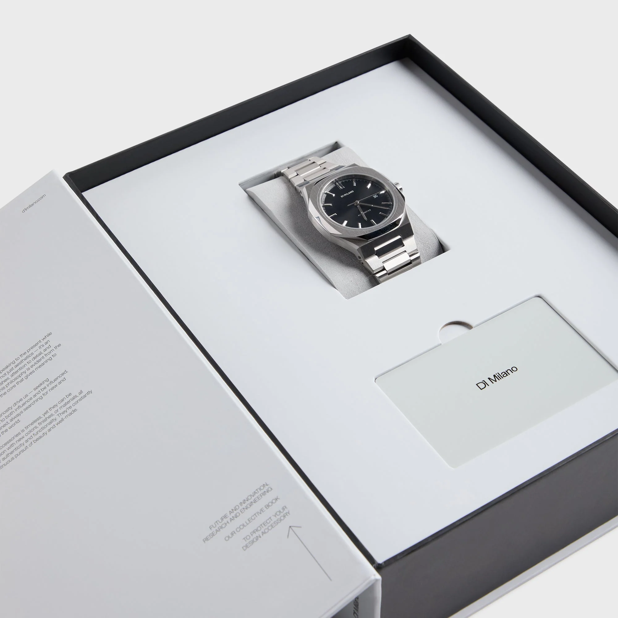 D1 Milano Automatic Watch 41.5mm - Restyle Silver / Black Dial - Image 2