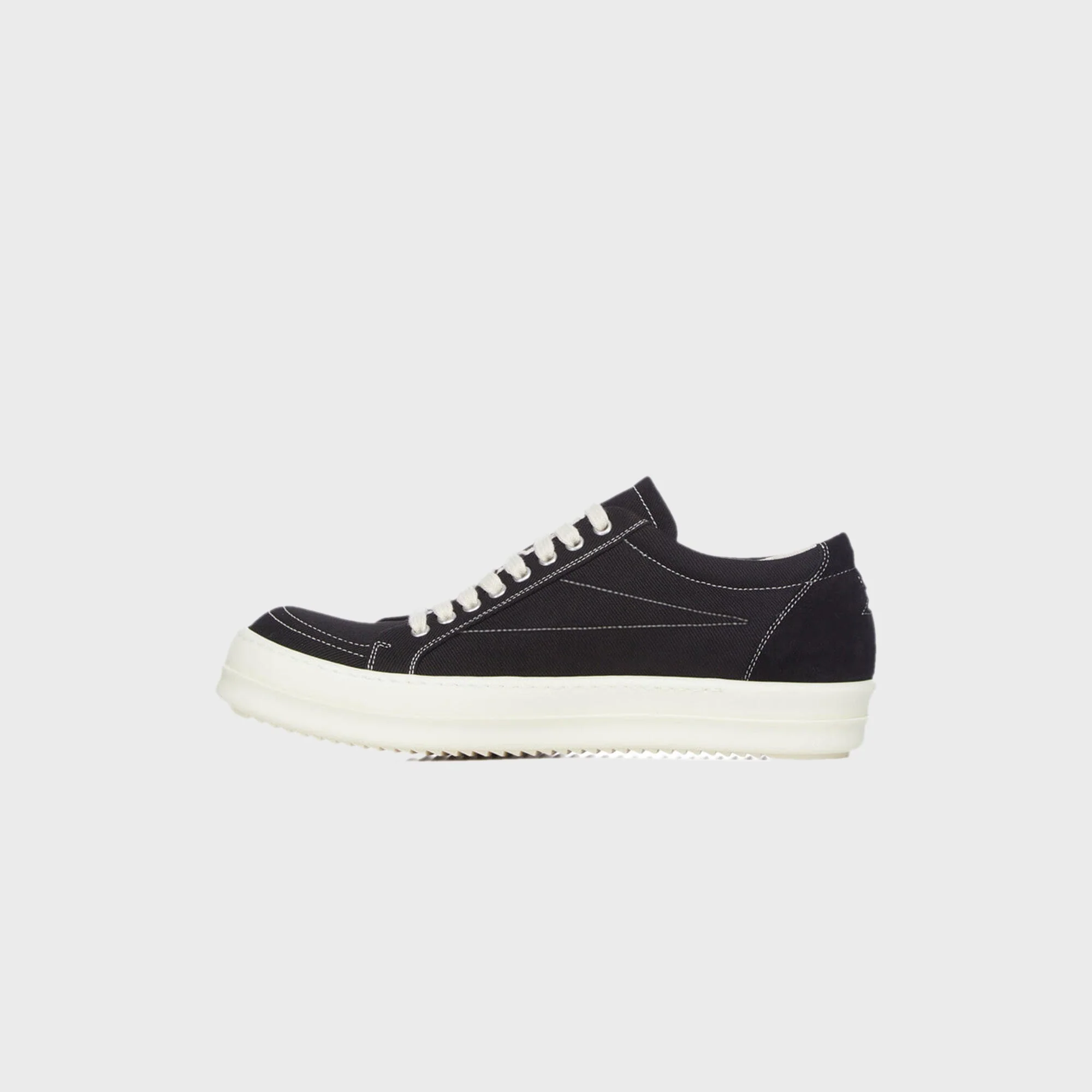 Rick Owens WMNS DRKSHDW Temple Star Applique Sneaks - Black / Milk - Image 3