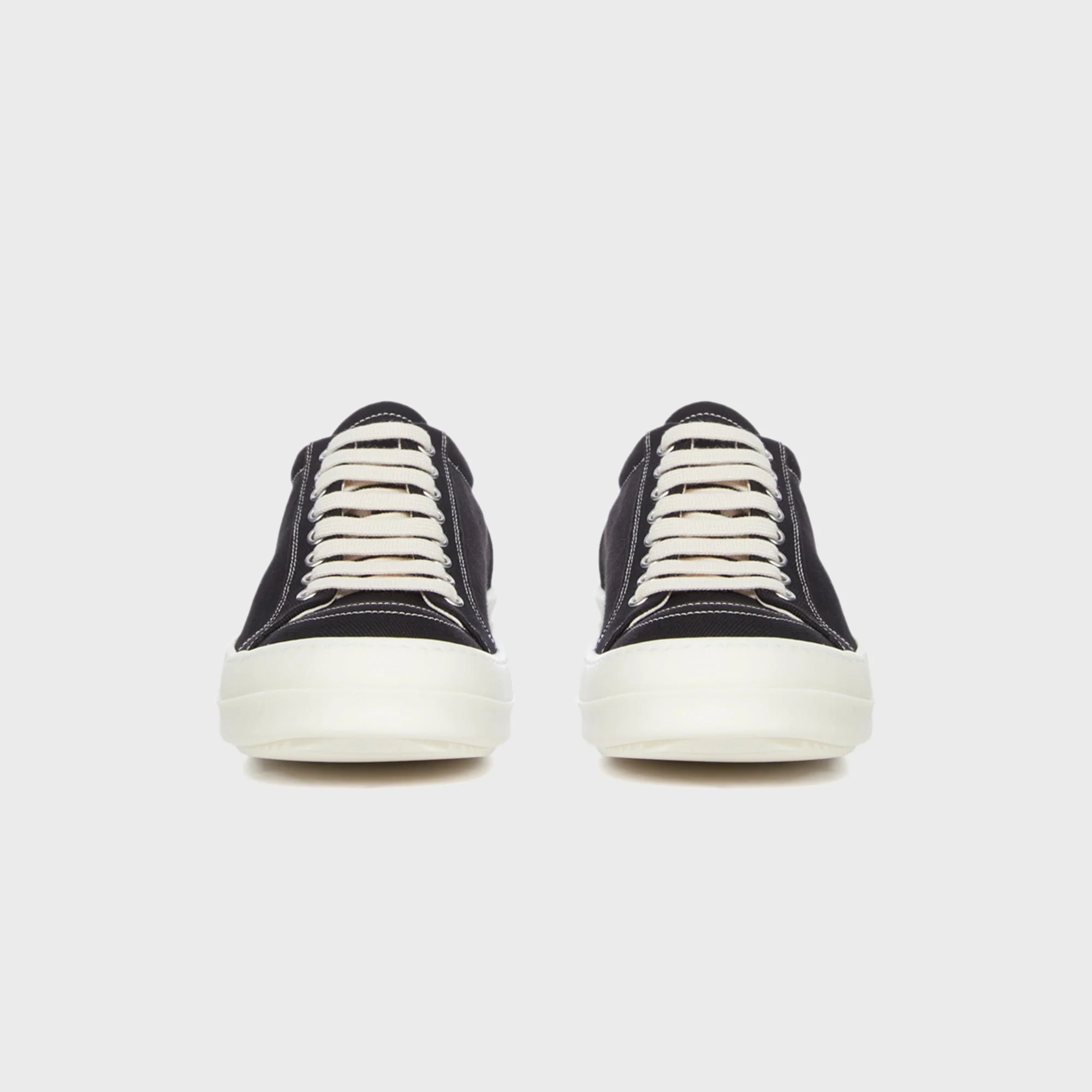 Rick Owens WMNS DRKSHDW Temple Star Applique Sneaks - Black / Milk - Image 4