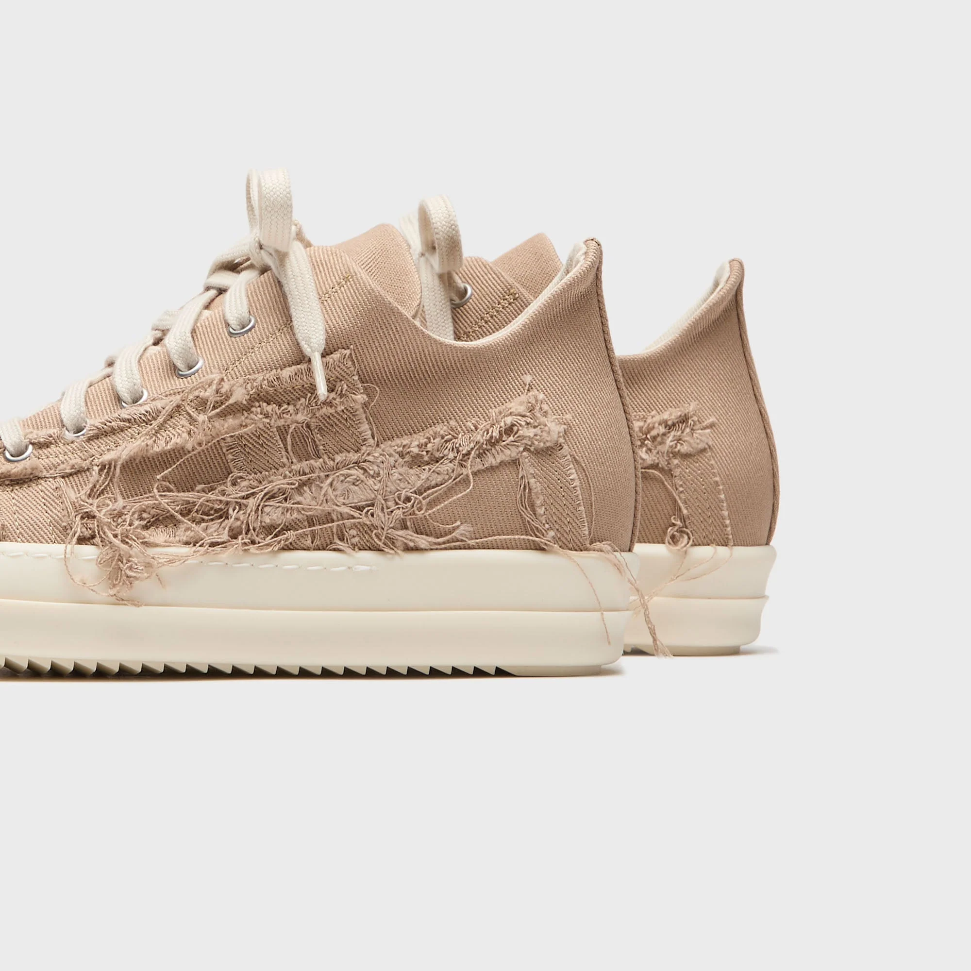 Rick Owens DRKSHDW Scarpe Denim Low Sneakers - Flesh / Milk - Image 4