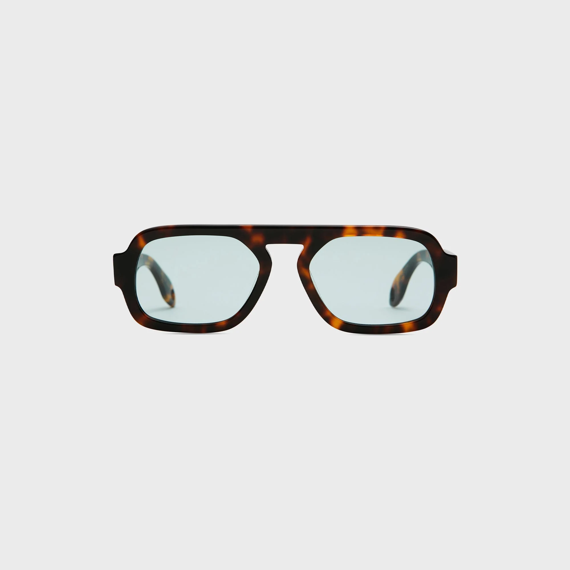 Elisa Johnson Jane Mini Sunglasses - Brown Tortoise / Mint Green Lens