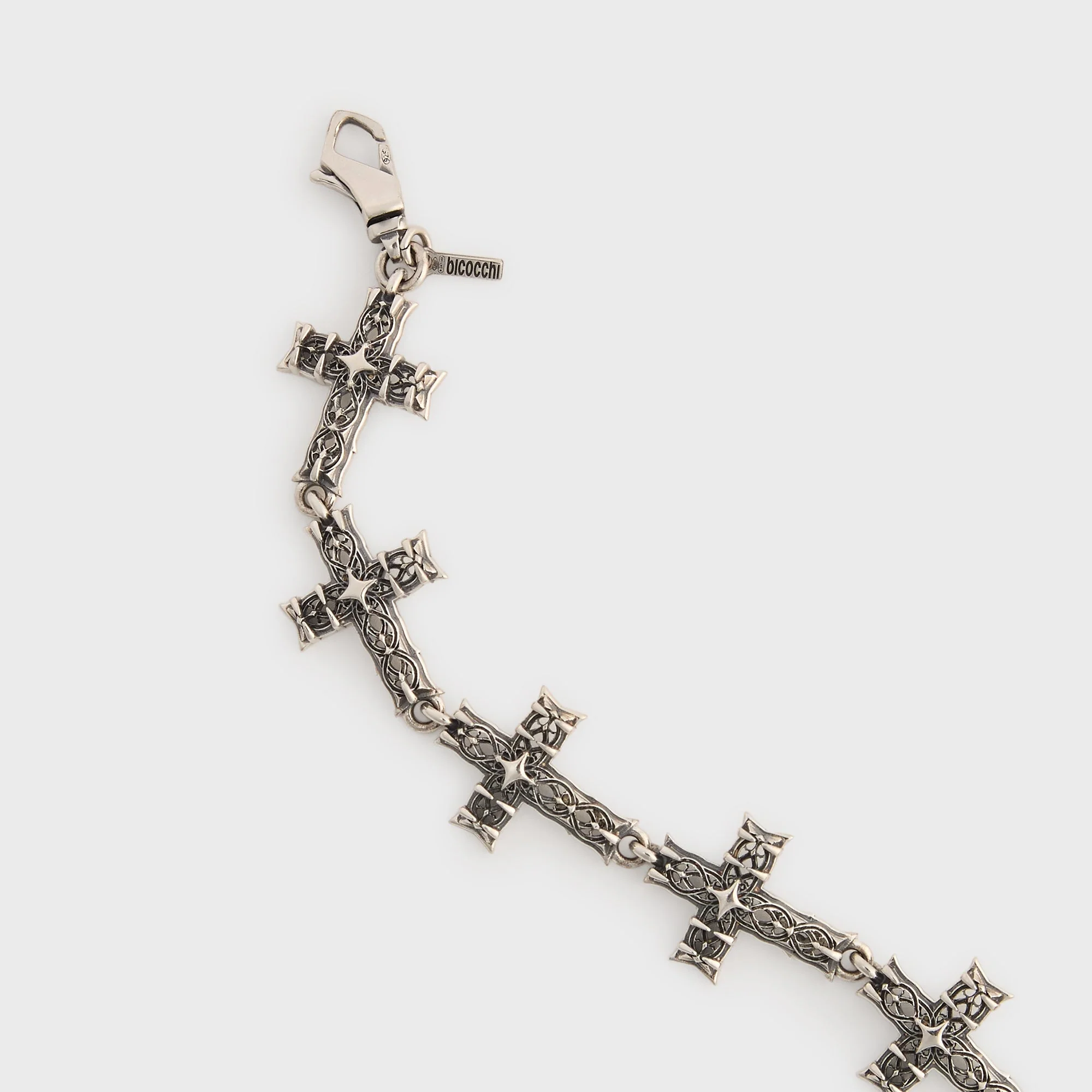 Emanuele Bicocchi Notre Dame Cross Bracelet - Silver - Image 2