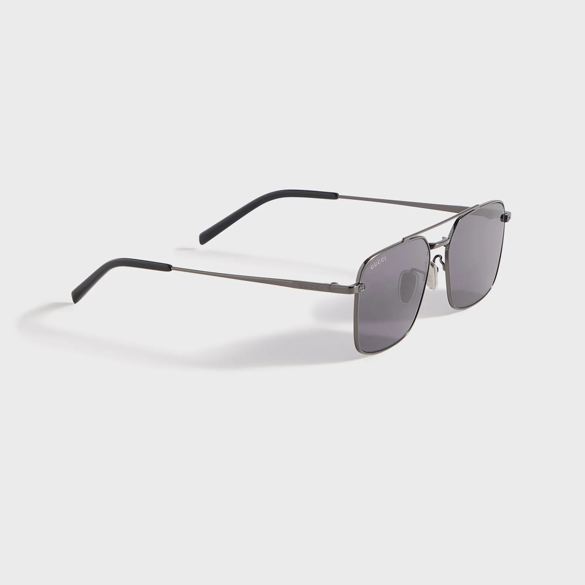 Gucci GG Rectangular Sunglasses - Ruthenium / Violet - Image 2