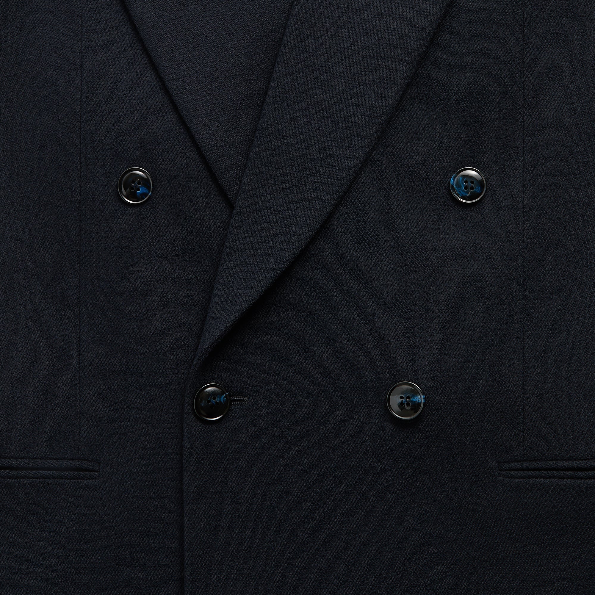Giorgio Armani & Kith &Kin The Traveler Virgin Wool Double-Breasted Jacket - Ink - Image 5