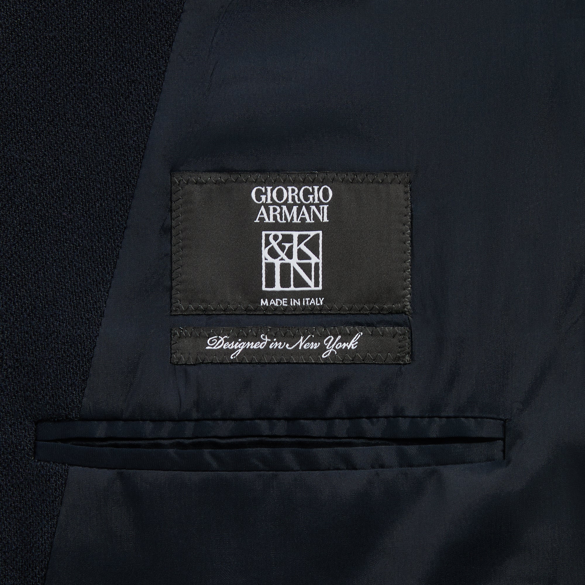Giorgio Armani & Kith &Kin The Traveler Virgin Wool Double-Breasted Jacket - Ink - Image 7