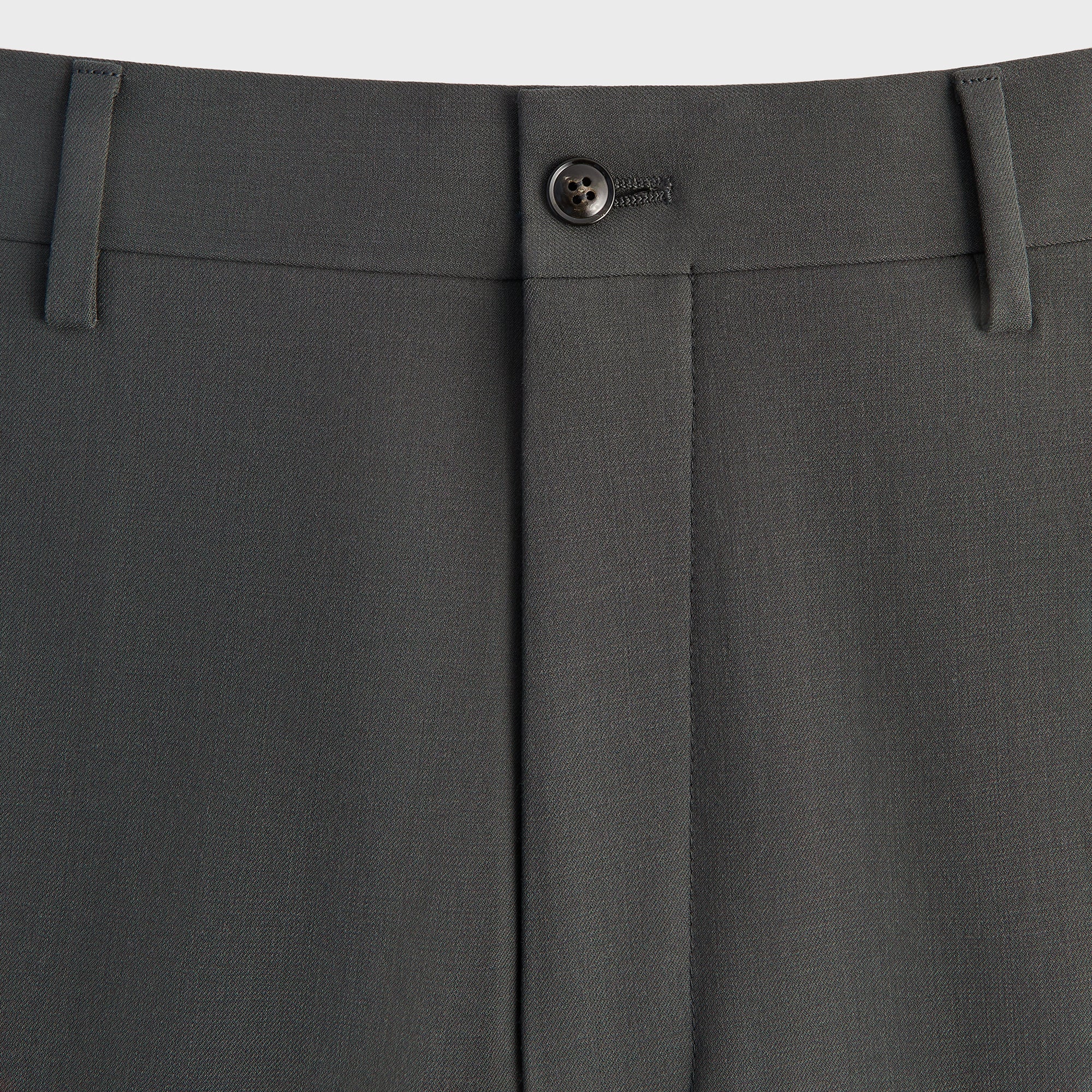 Giorgio Armani & Kith &Kin Milano Crepe Flat Front Trouser - Dark Ash - Image 4