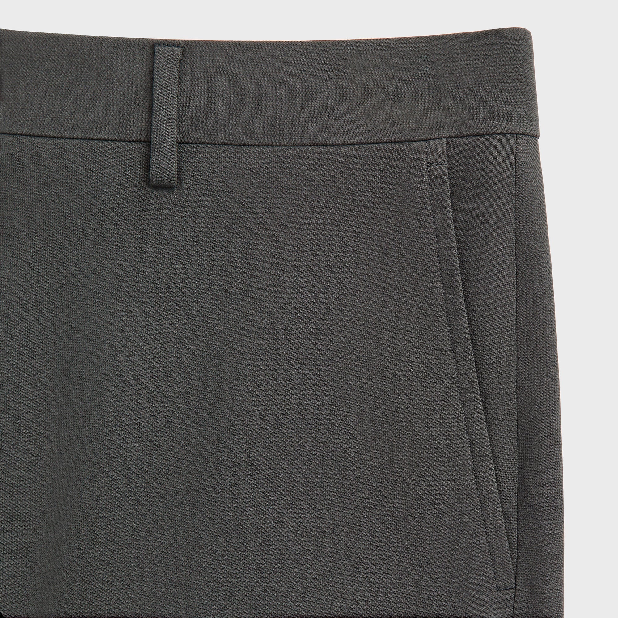 Giorgio Armani & Kith &Kin Milano Crepe Flat Front Trouser - Dark Ash - Image 5