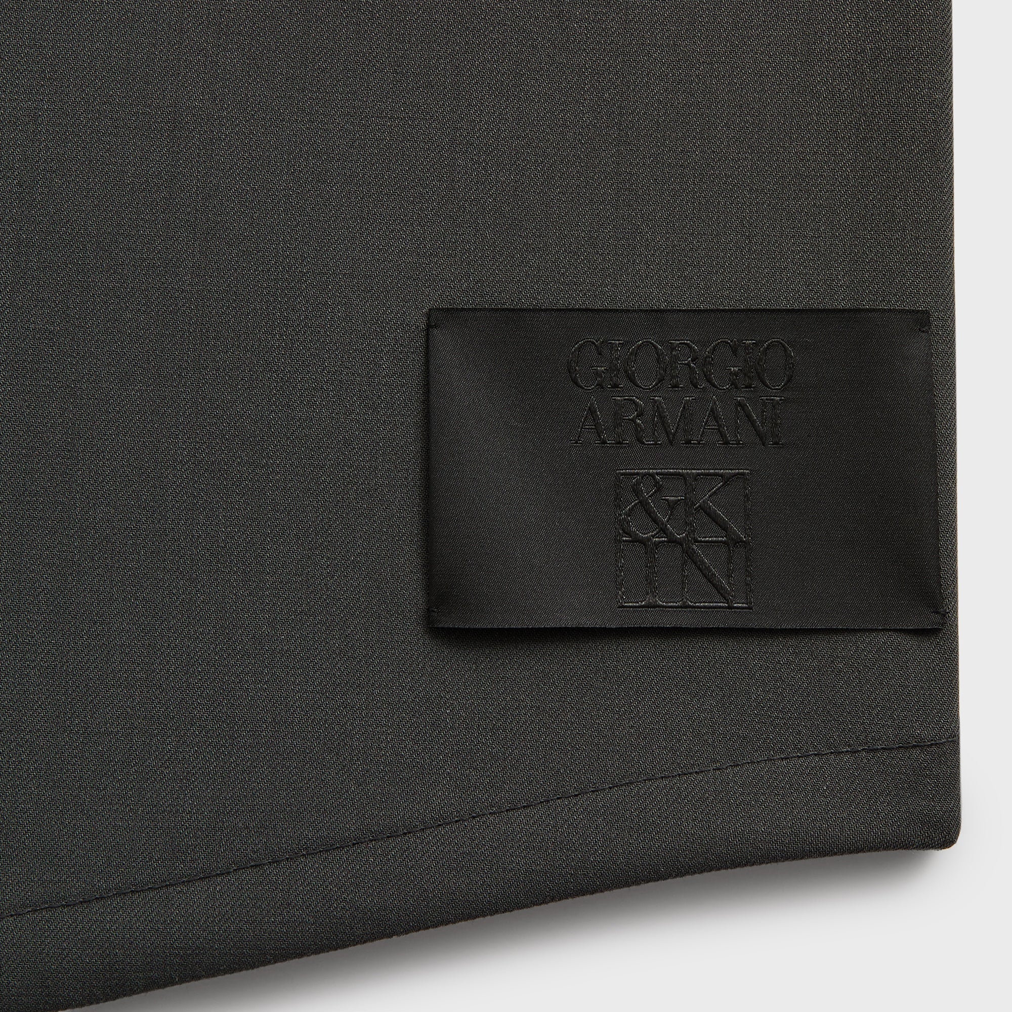 Giorgio Armani & Kith &Kin Asymmetrical Zip Front Shirt - Dark Ash - Image 5