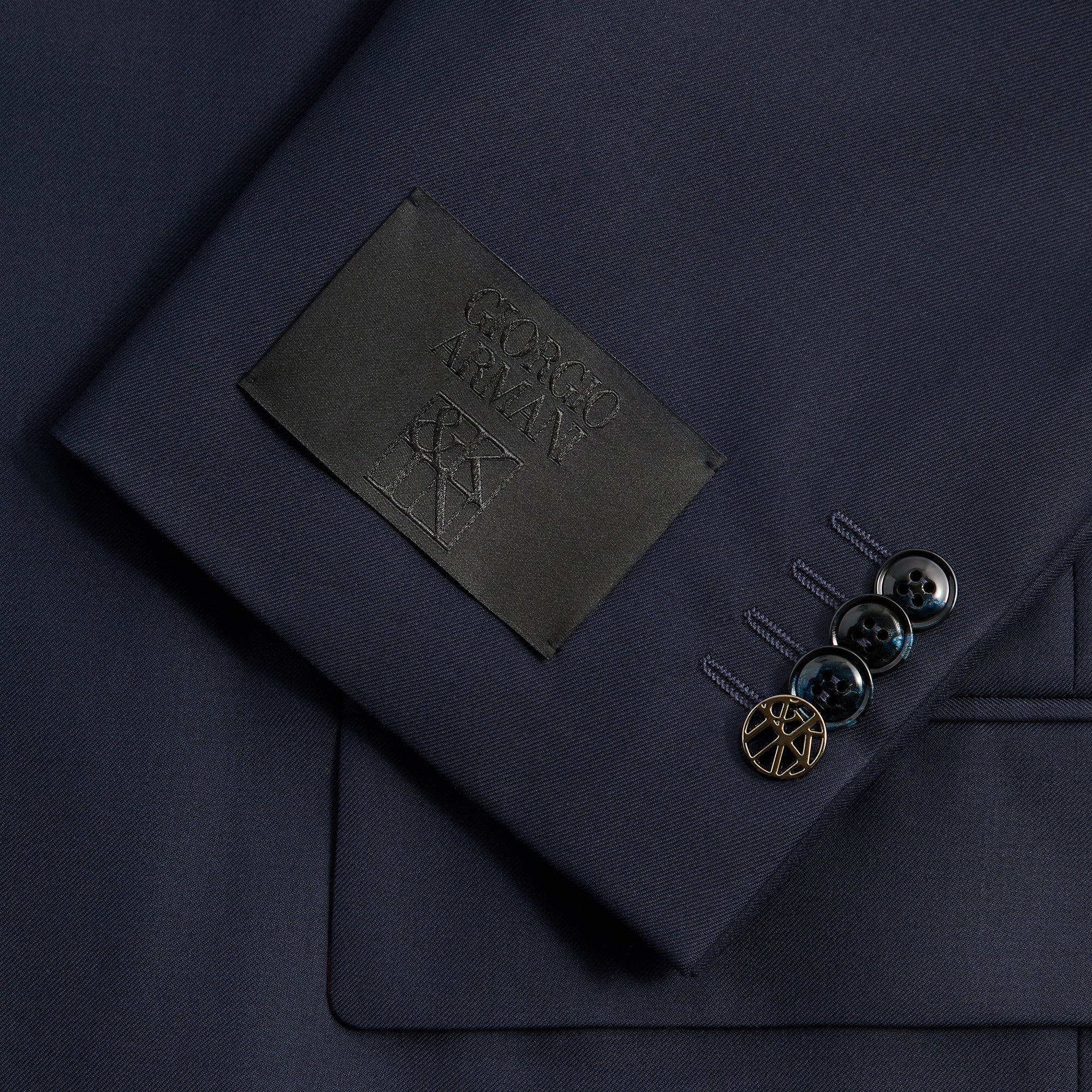 Giorgio Armani & Kith &Kin Cropped Collarless Jacket - Blue / Navy - Image 5