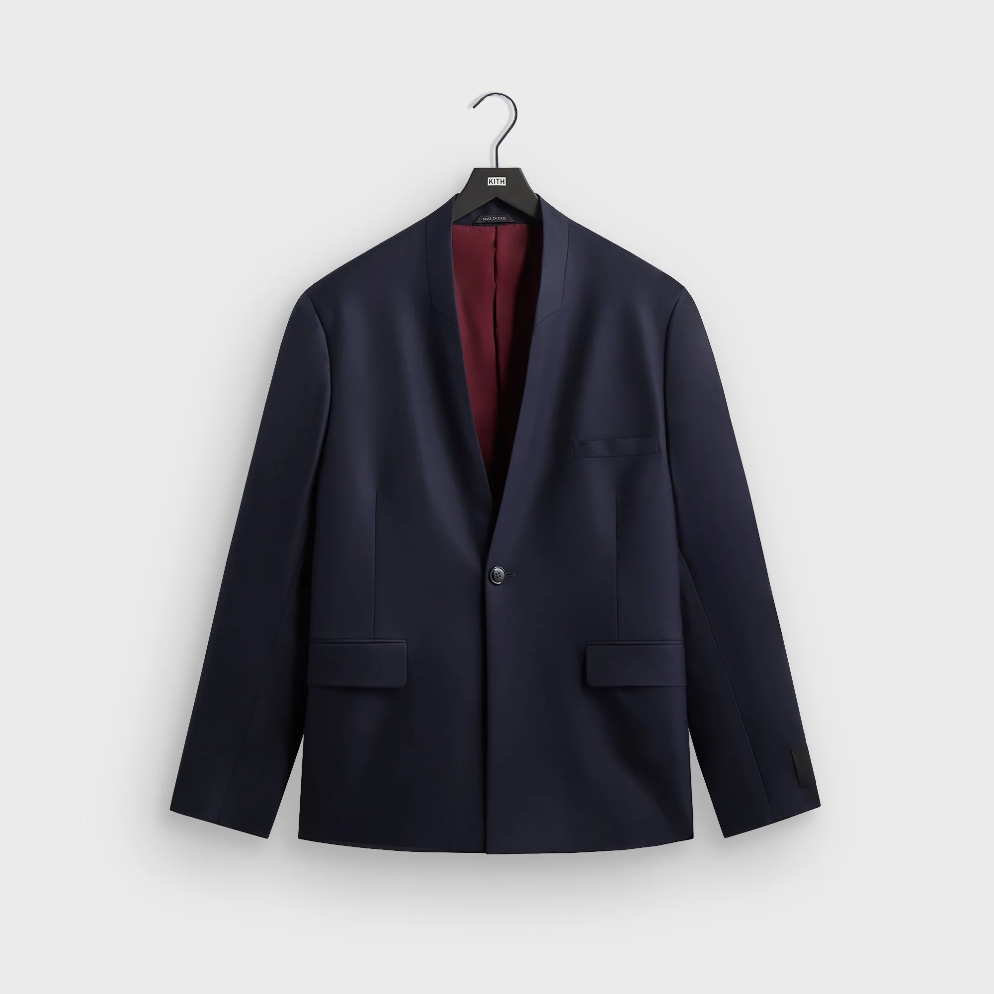 Giorgio Armani & Kith &Kin Cropped Collarless Jacket - Blue / Navy - PH