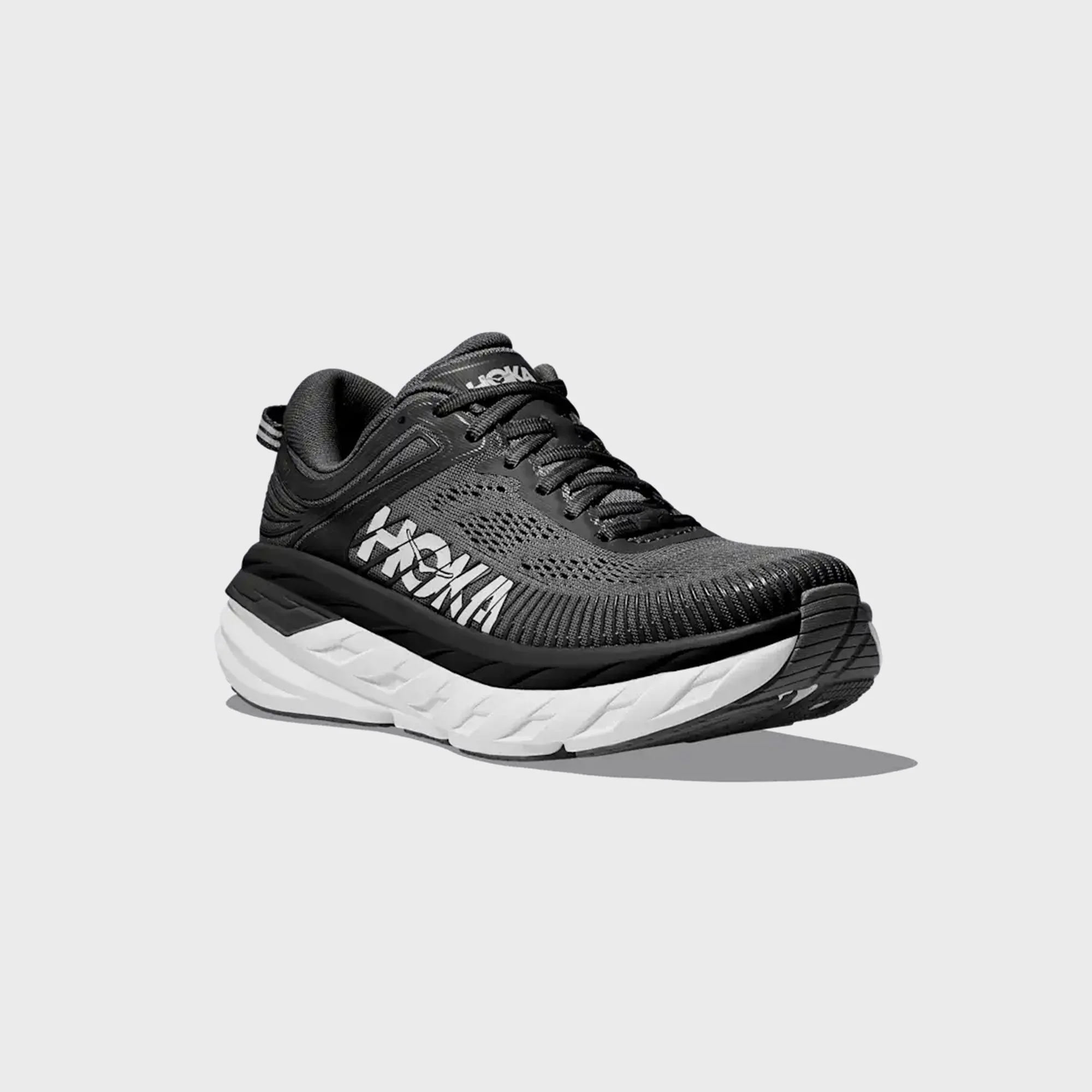 HOKA WMNS Bondi 7 - Black / White - Image 2