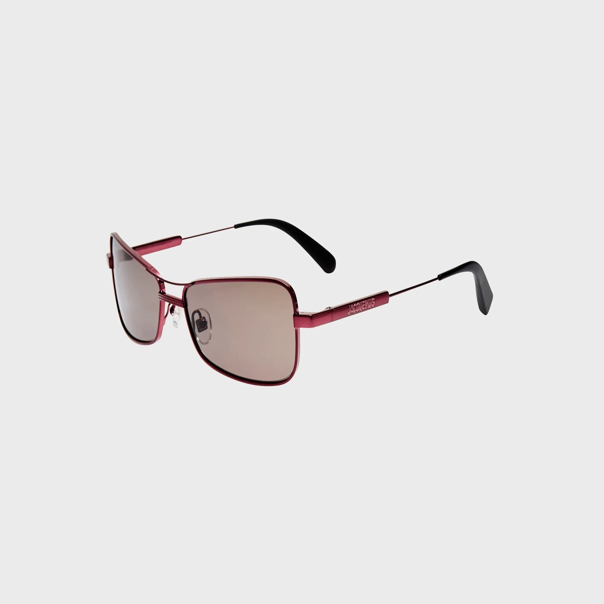 Jacquemus Statzione Sunglasses - Bordeaux - Image 2